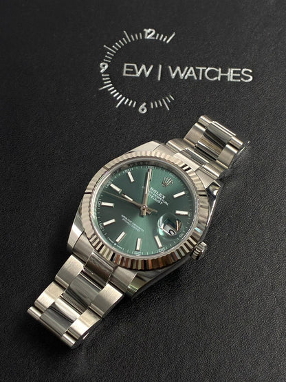 Rolex Datejust 41 126334 Mint Green Index Oyster 2025