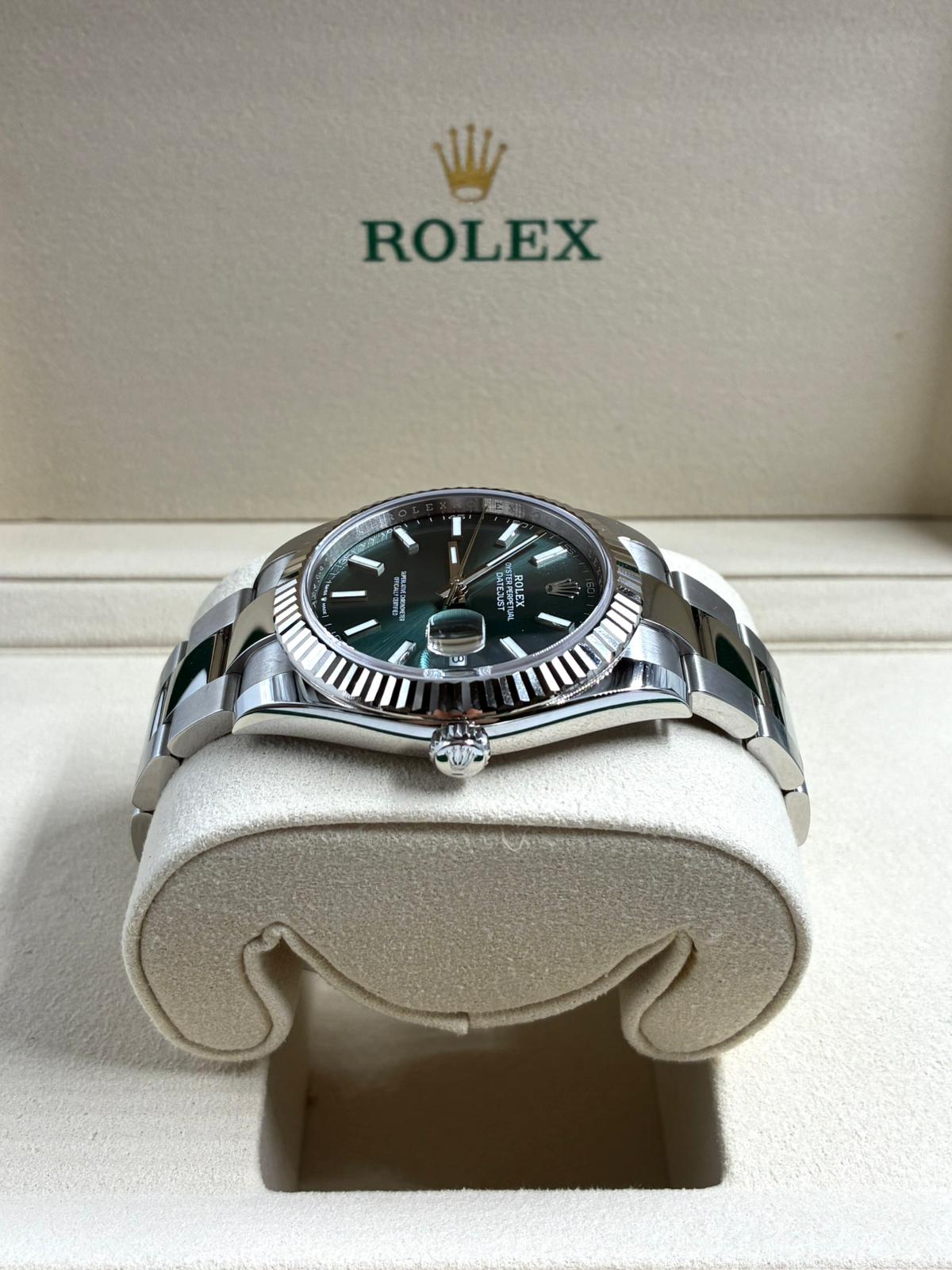 Rolex Datejust 41 126334 Mint Green Index Oyster 2025