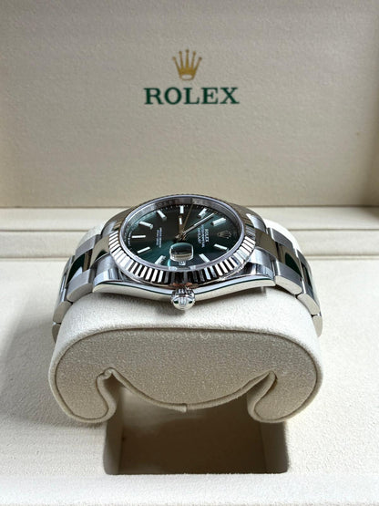 Rolex Datejust 41 126334 Mint Green Index Oyster 2025