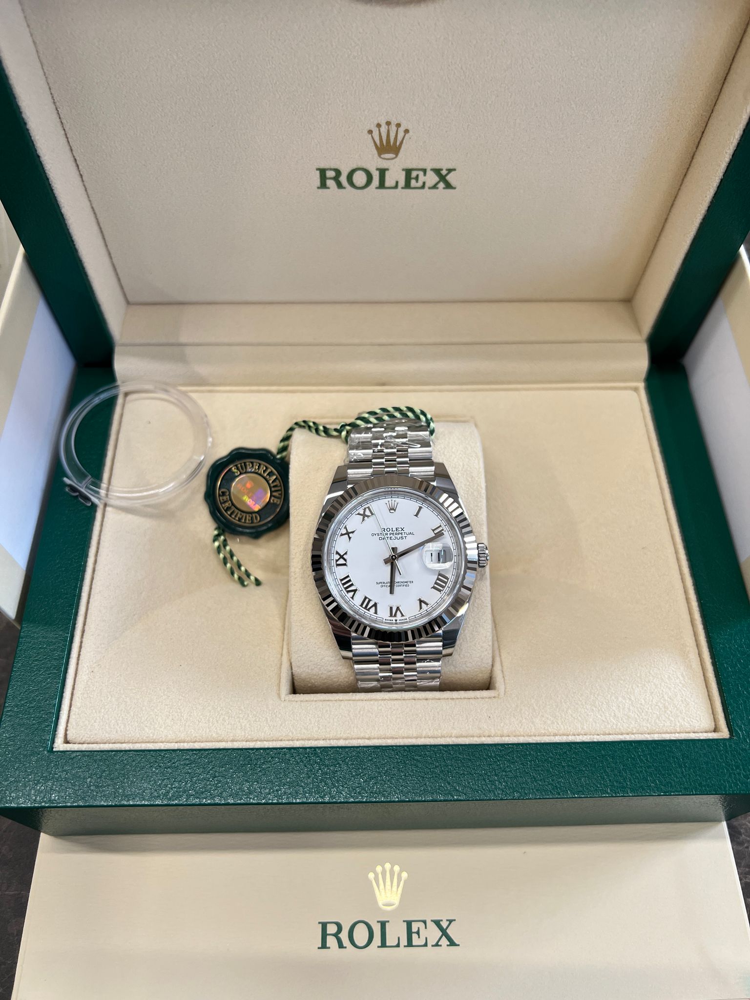 Rolex Datejust 41 126334 Weißes römisches Jubiläum 2025