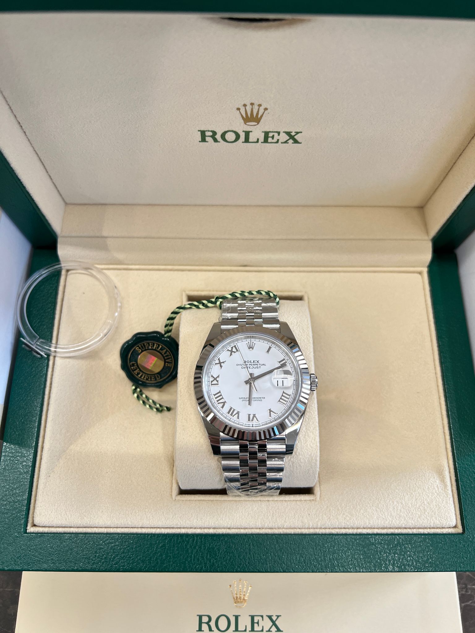 Rolex Datejust 41 126334 Weißes römisches Jubiläum 2025