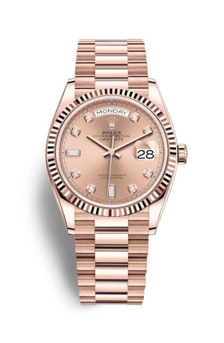 Rolex Day-Date 36 128235A Pink Diamond Dial Ros
