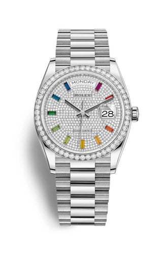Rolex Day-Date 36 128349RBR Rainbow Diamond Pearl Oyster