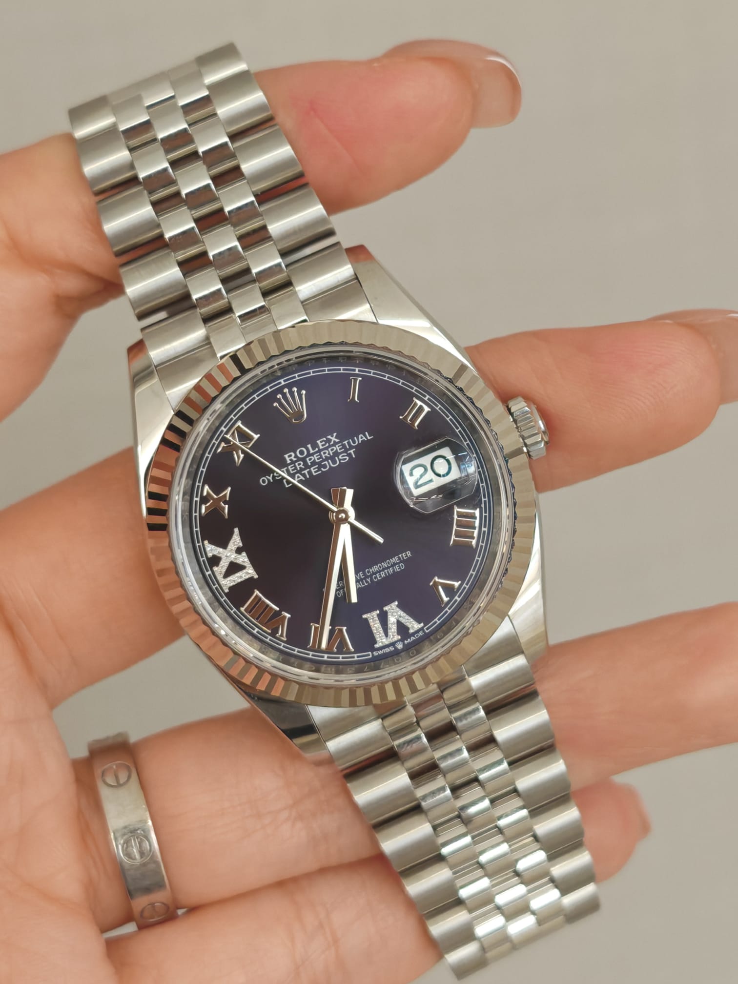 Rolex Datejust 36 126234 Lila VIIX Jubiläum 2024