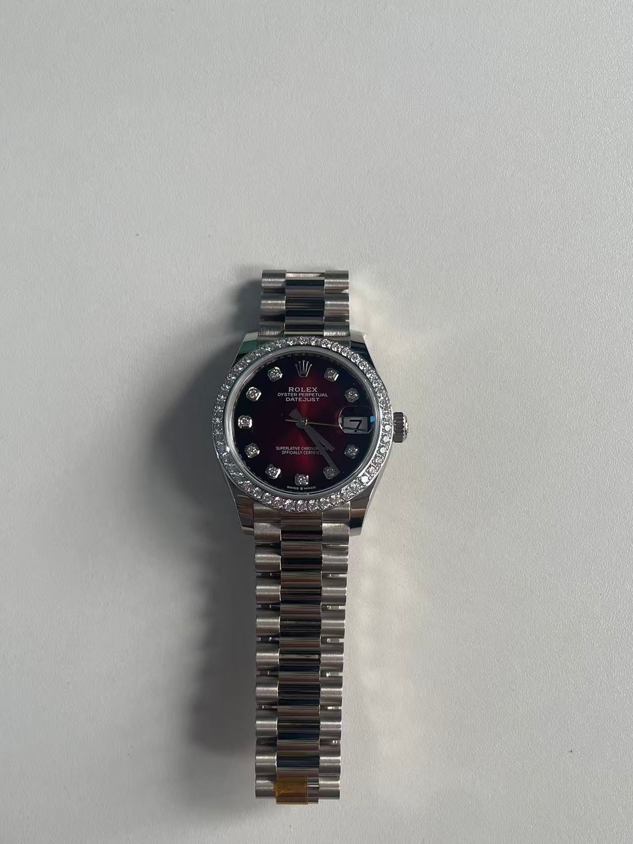 Rolex Datejust 31 278289RBR Red Ombre Set with Diamonds