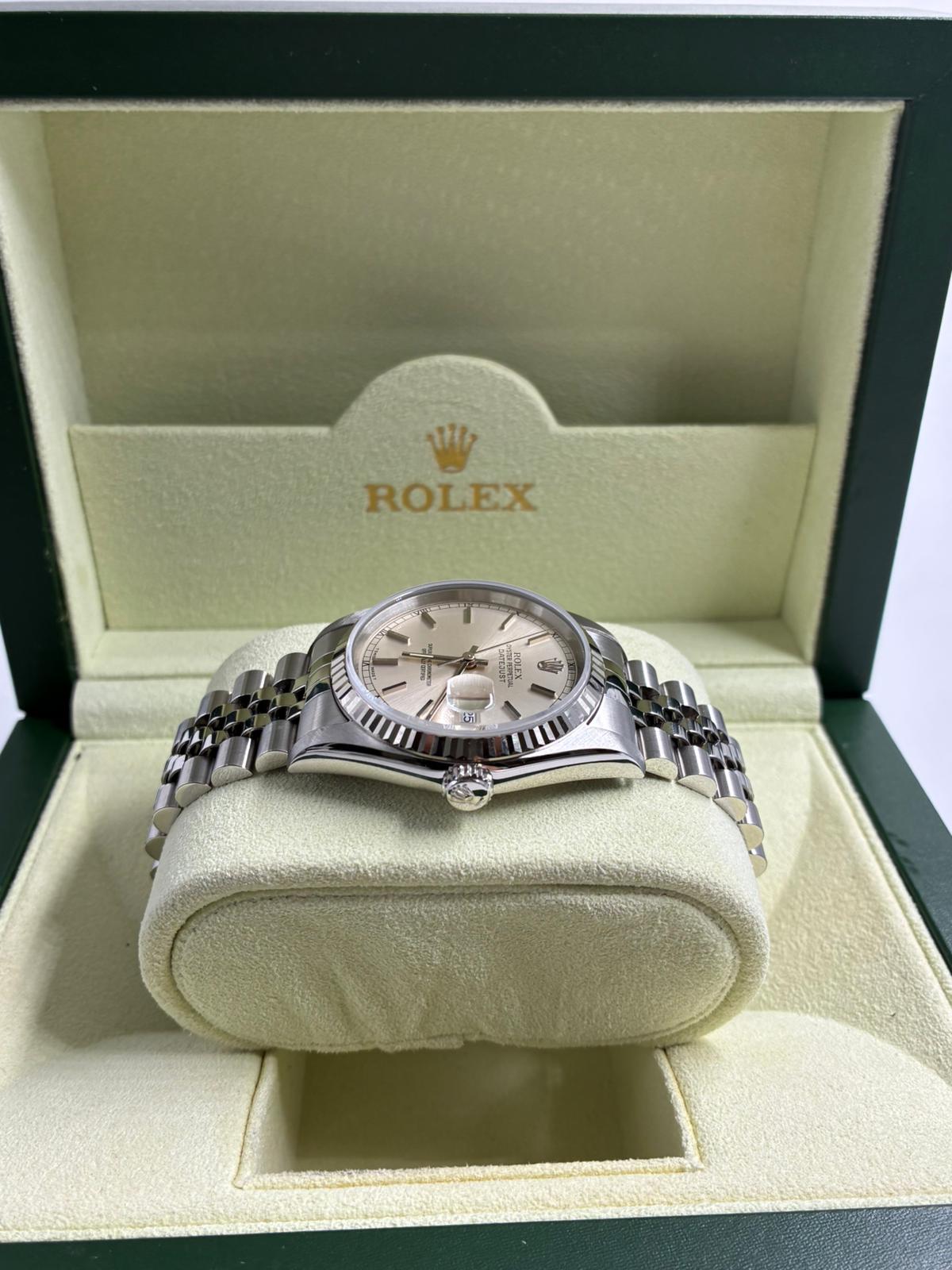 Rolex 16234 Silver Index Jubilee