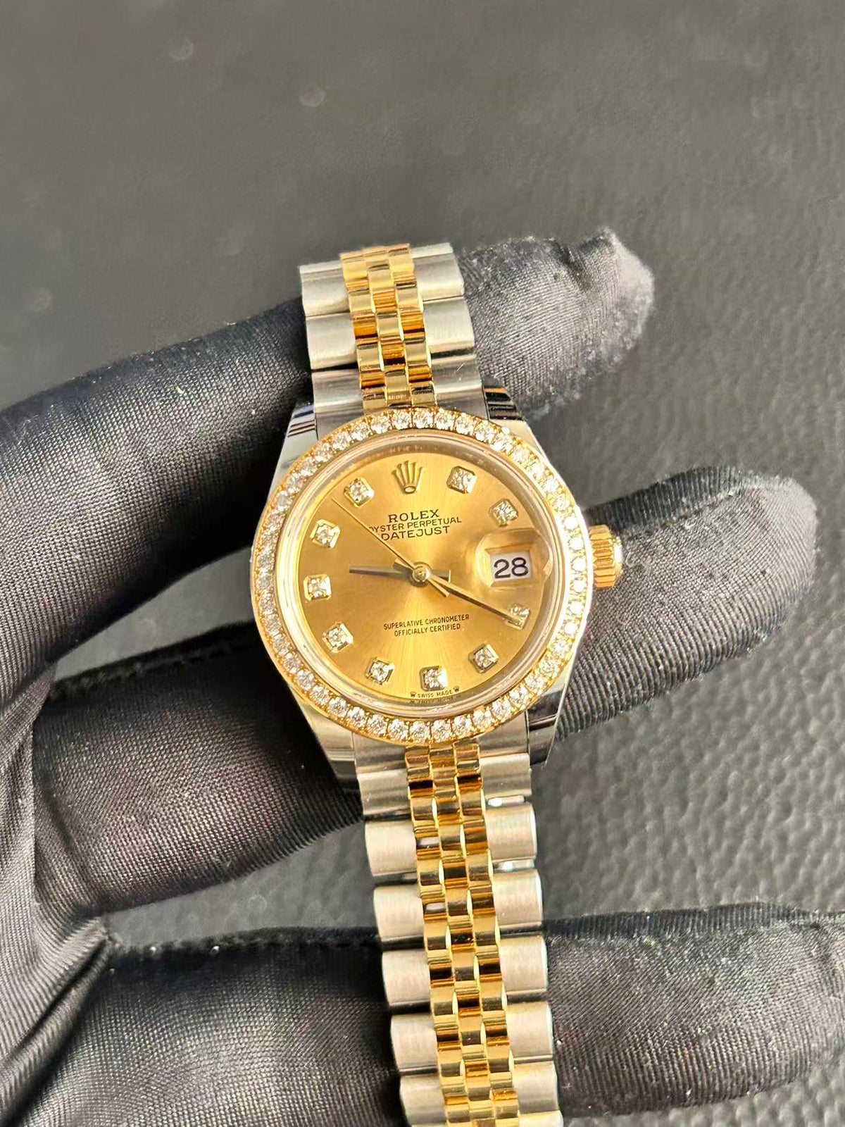 Rolex Lady-Datejust 28 m279383RBR-0011 G Champagne Jubilee 2026