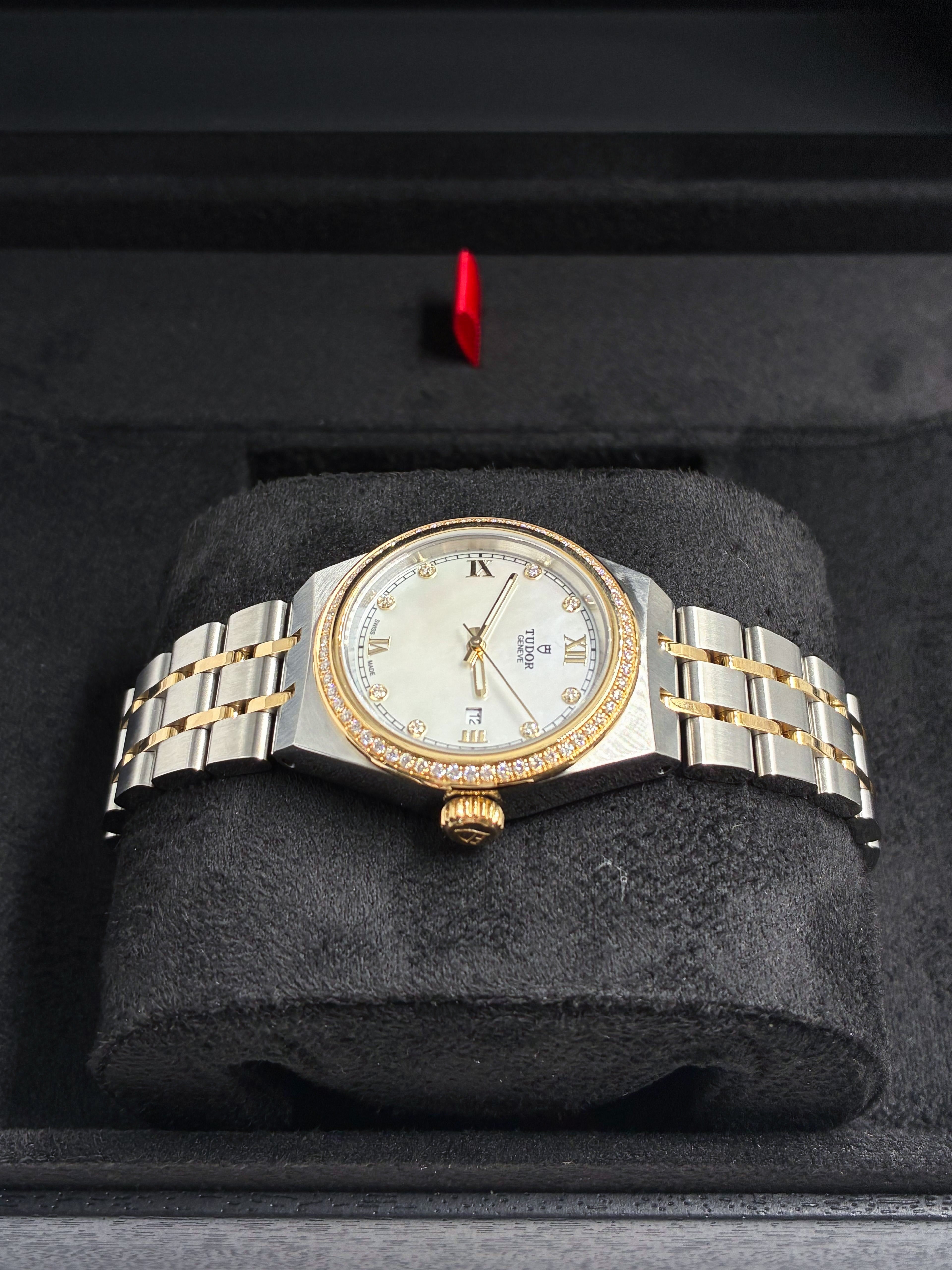 Tudor Royal WHITE MOTHER OF PEARL DIAMONDS DIAL