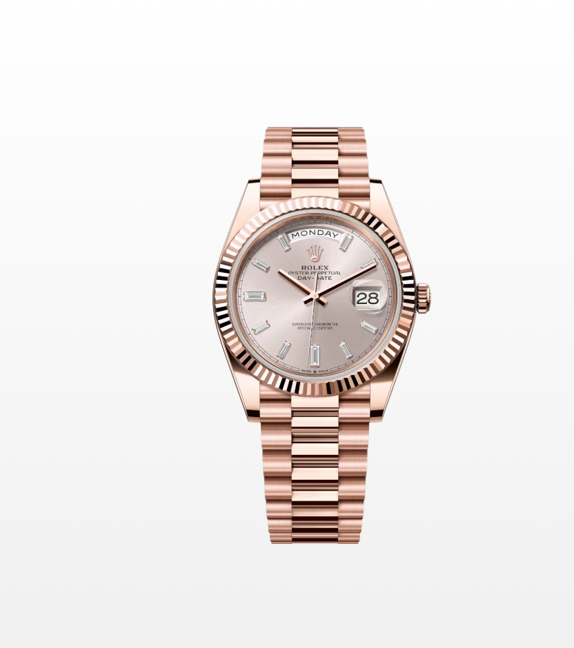Rolex Day-Date 40 228235A Sundust Baguette Dial Oyster