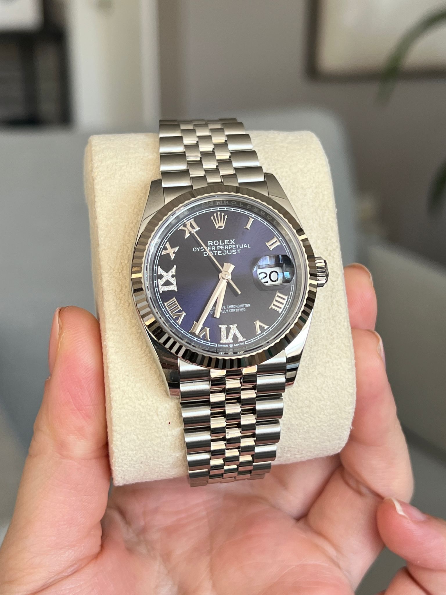 Rolex Datejust 36 126234 Lila VIIX Jubiläum 2024