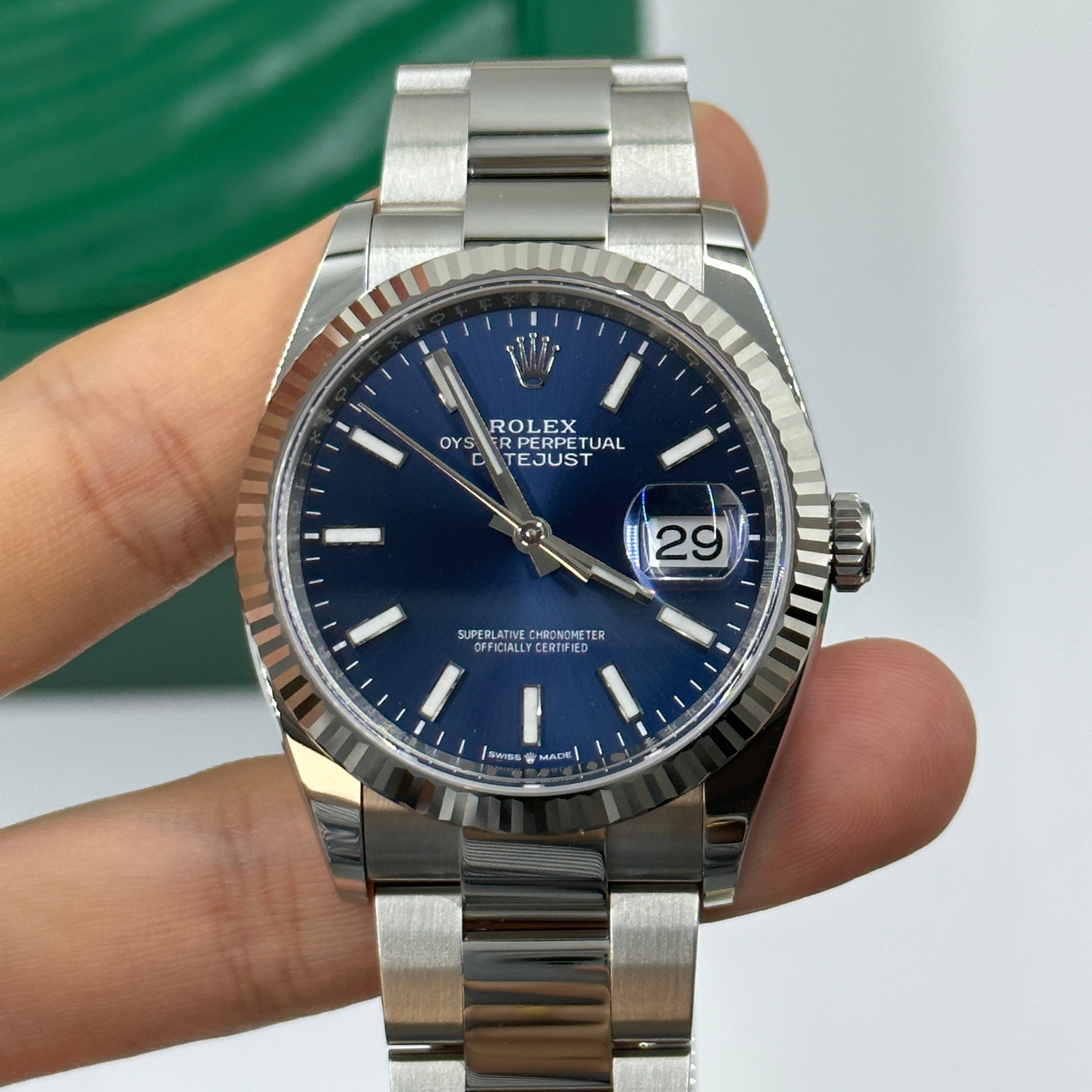 Rolex Datejust 36 126234 Blauer Index Oyster 2025