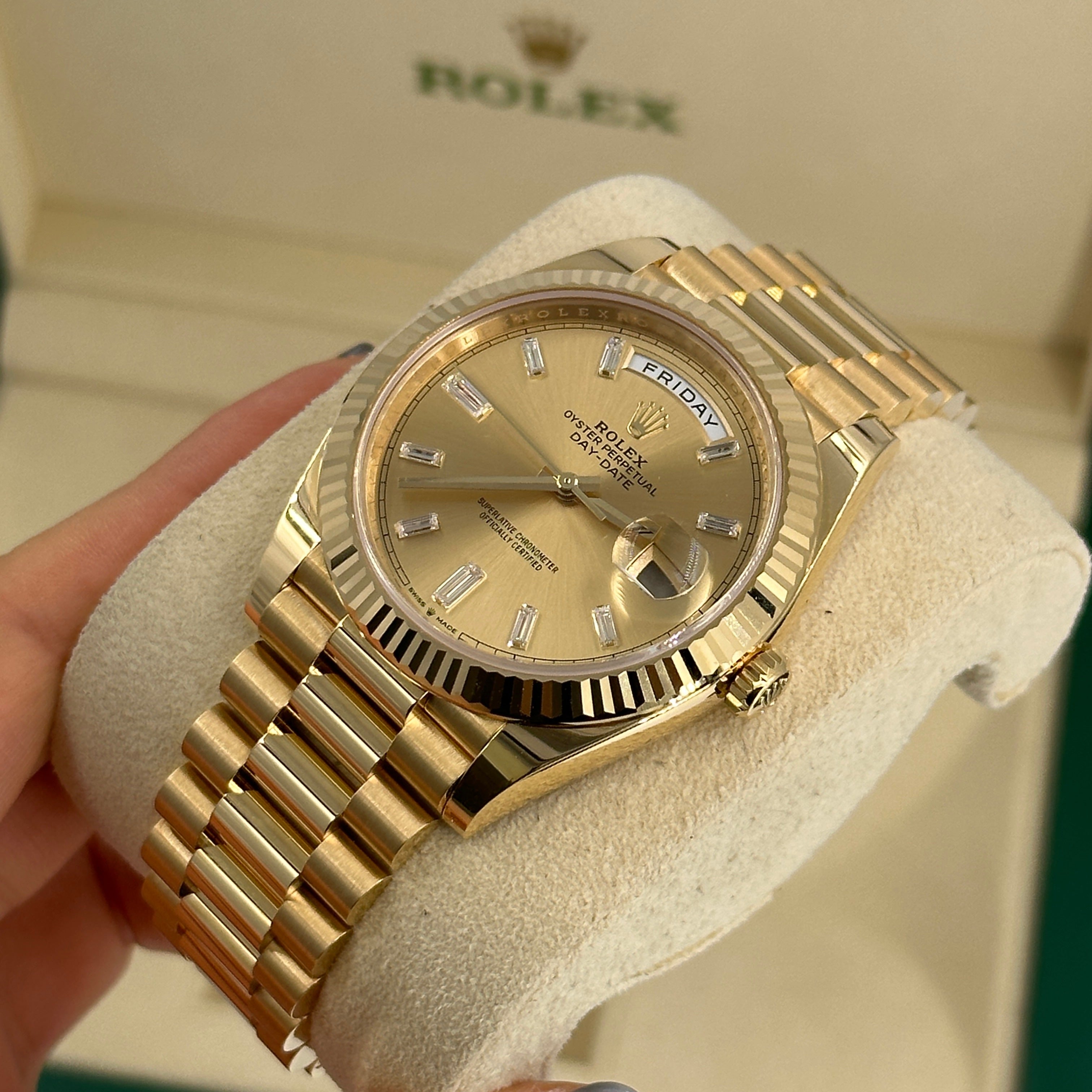 Rolex Day date 40  228238A Champagne Index Diamond