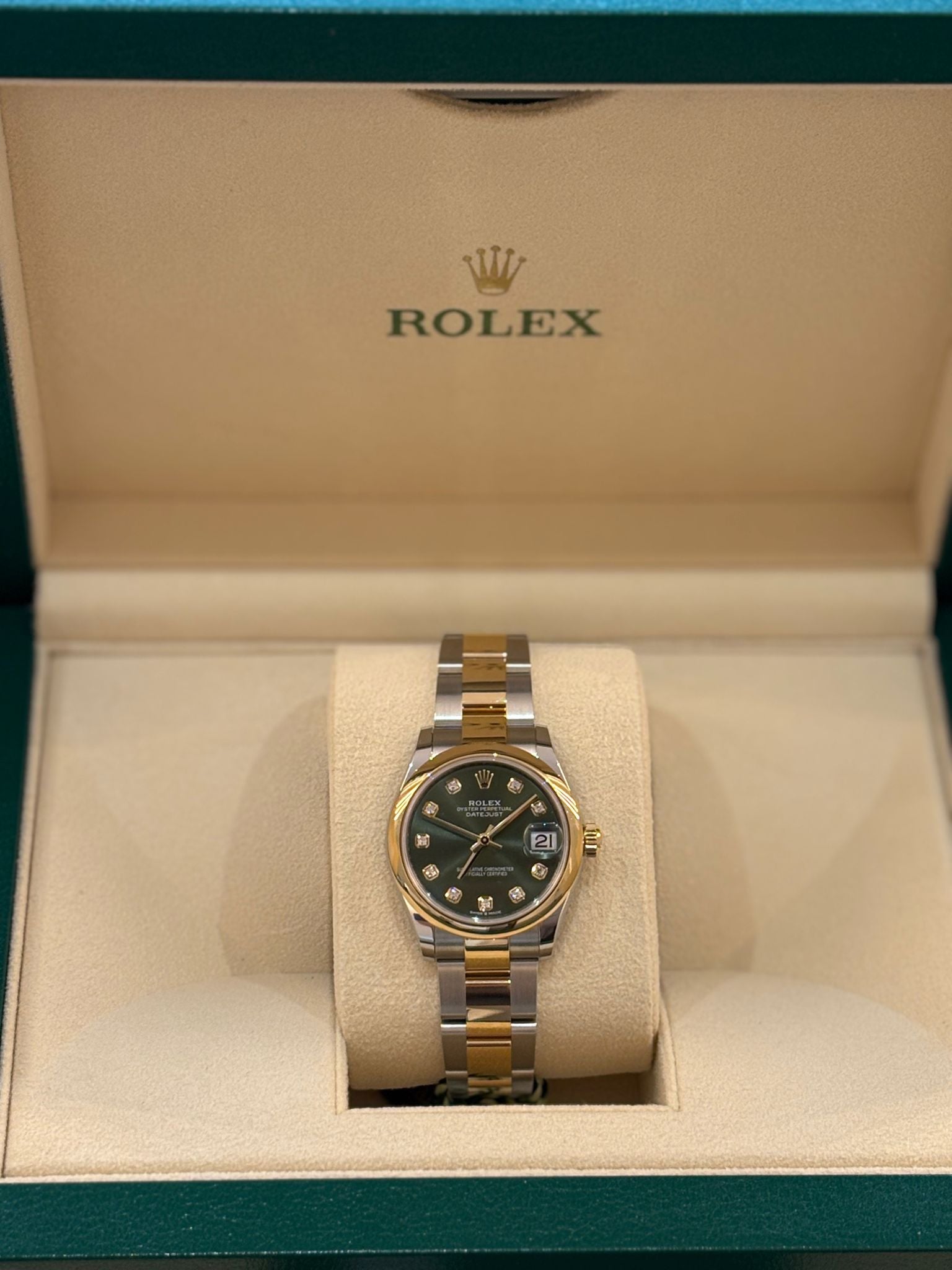 Rolex Datejust 31 278243G Green Diamonds Oyster 2025