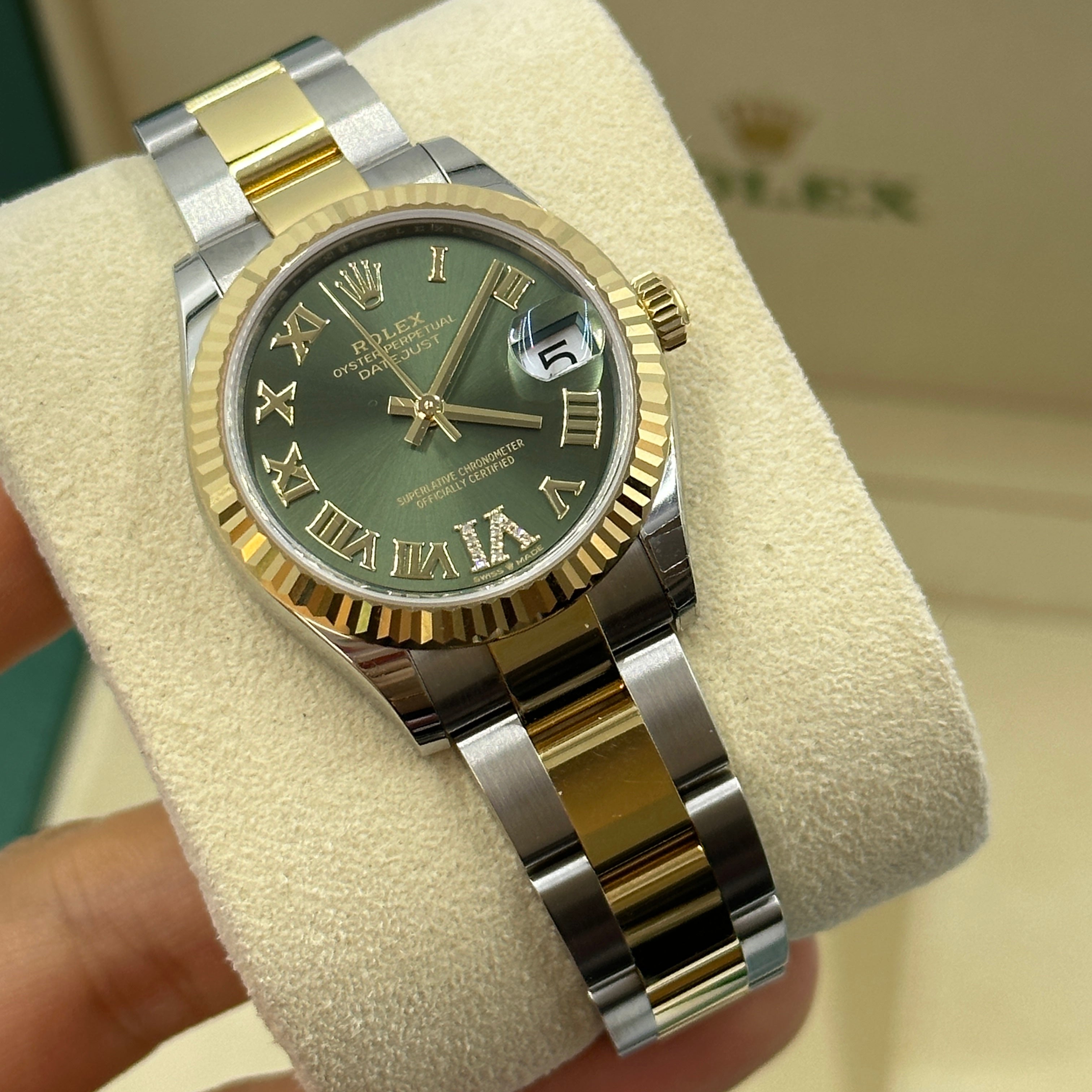 Rolex Datejust 31 278273 Green VI Roman Dia Oyster 2025