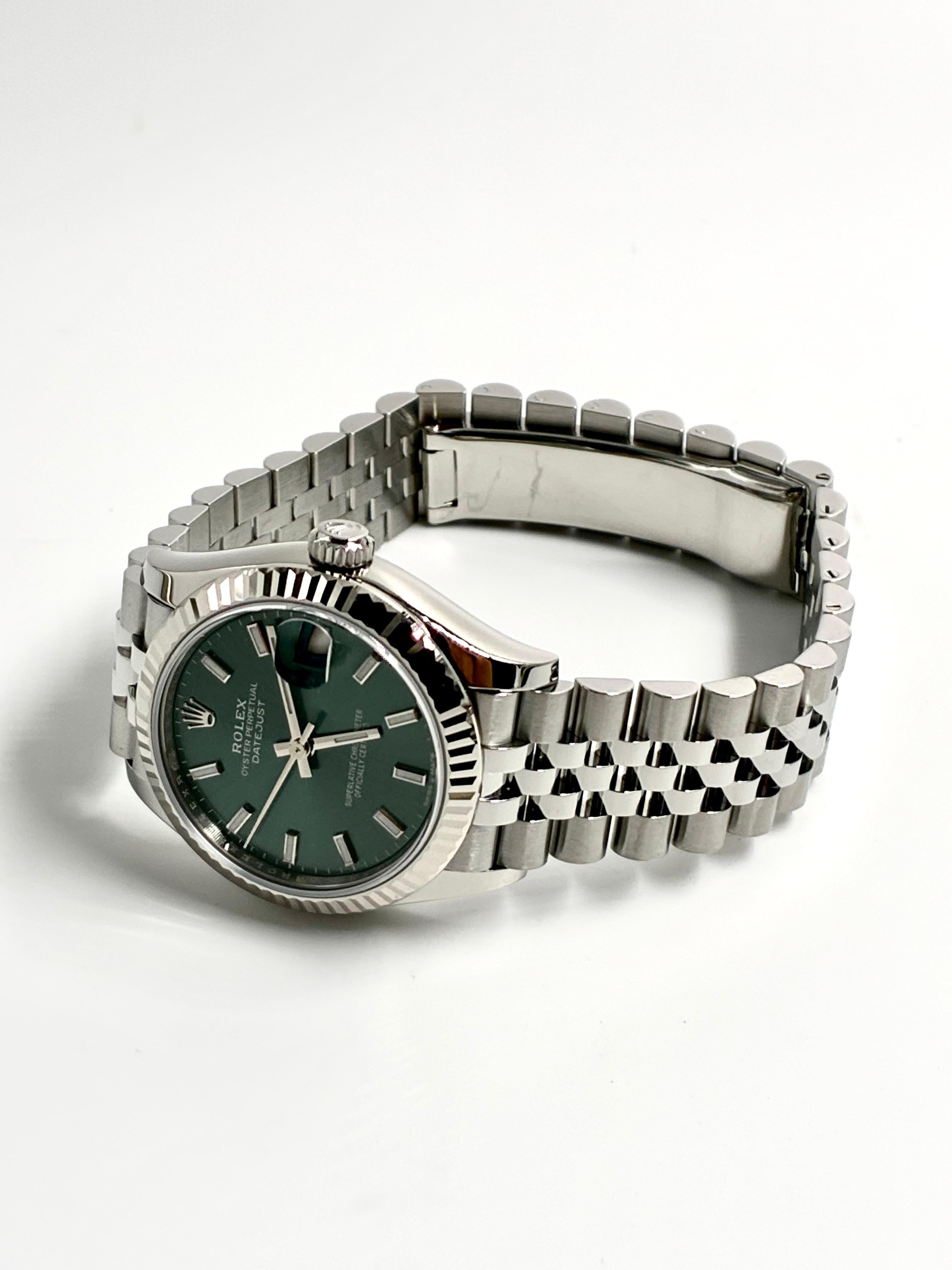 Rolex Datejust 31MM 278274 Green Index Jubilee 2025