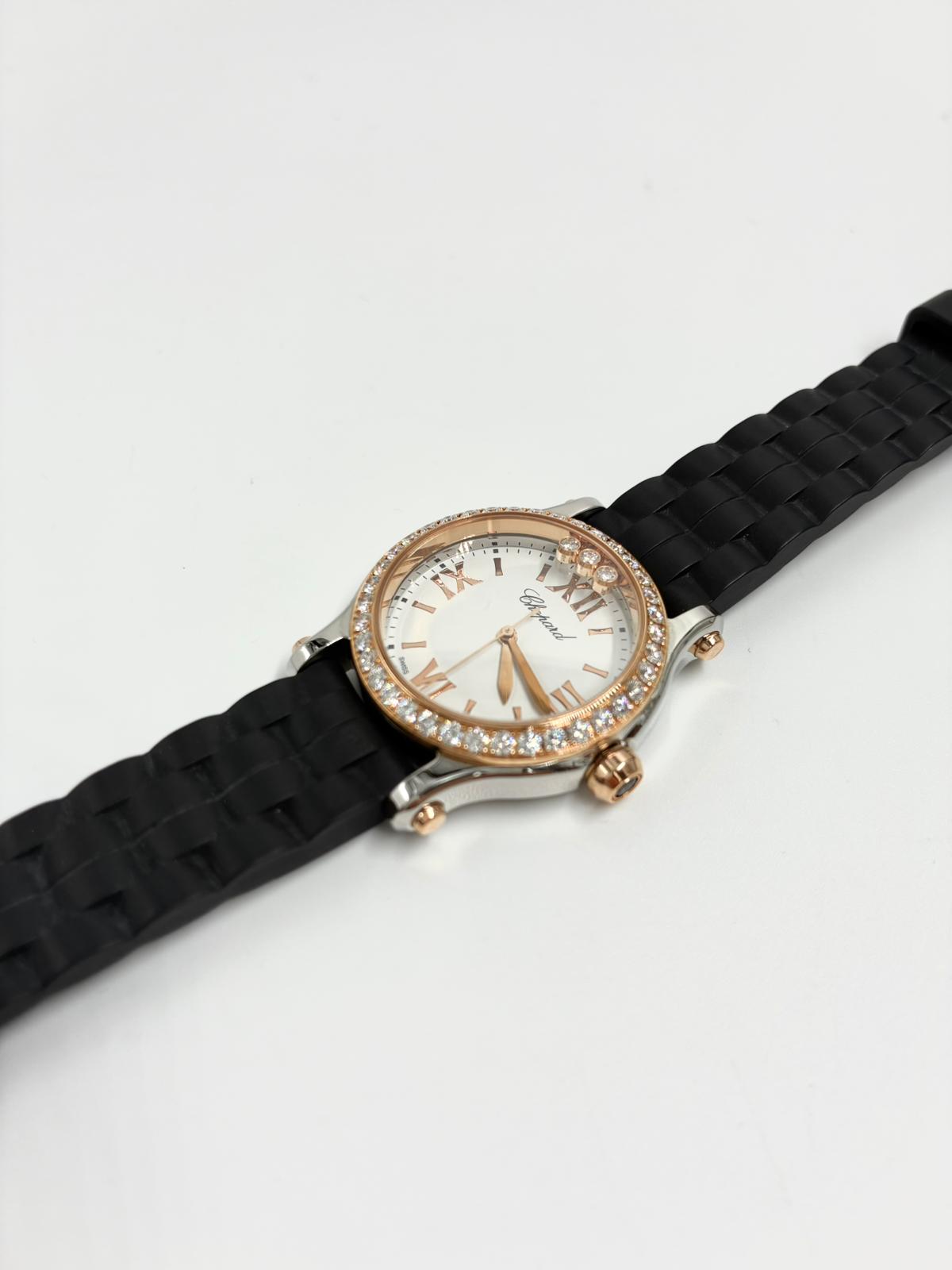 Chopard Happy Sport 30mm 278590-6003 White With Diamond Set (Rose Gold Bezel) 2025