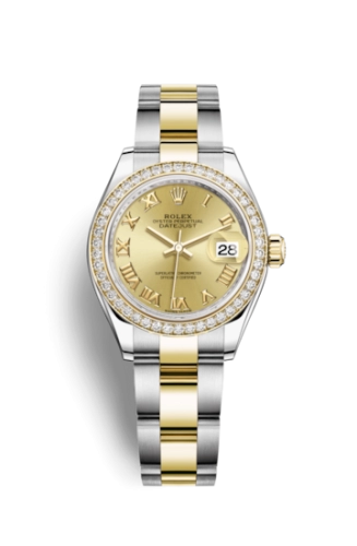 Rolex Lady-Datejust 28 279383RBR Champagne Roman Oyster