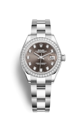 Rolex Lady-Datejust 28 279384RBR Grey Diamonds Oyster