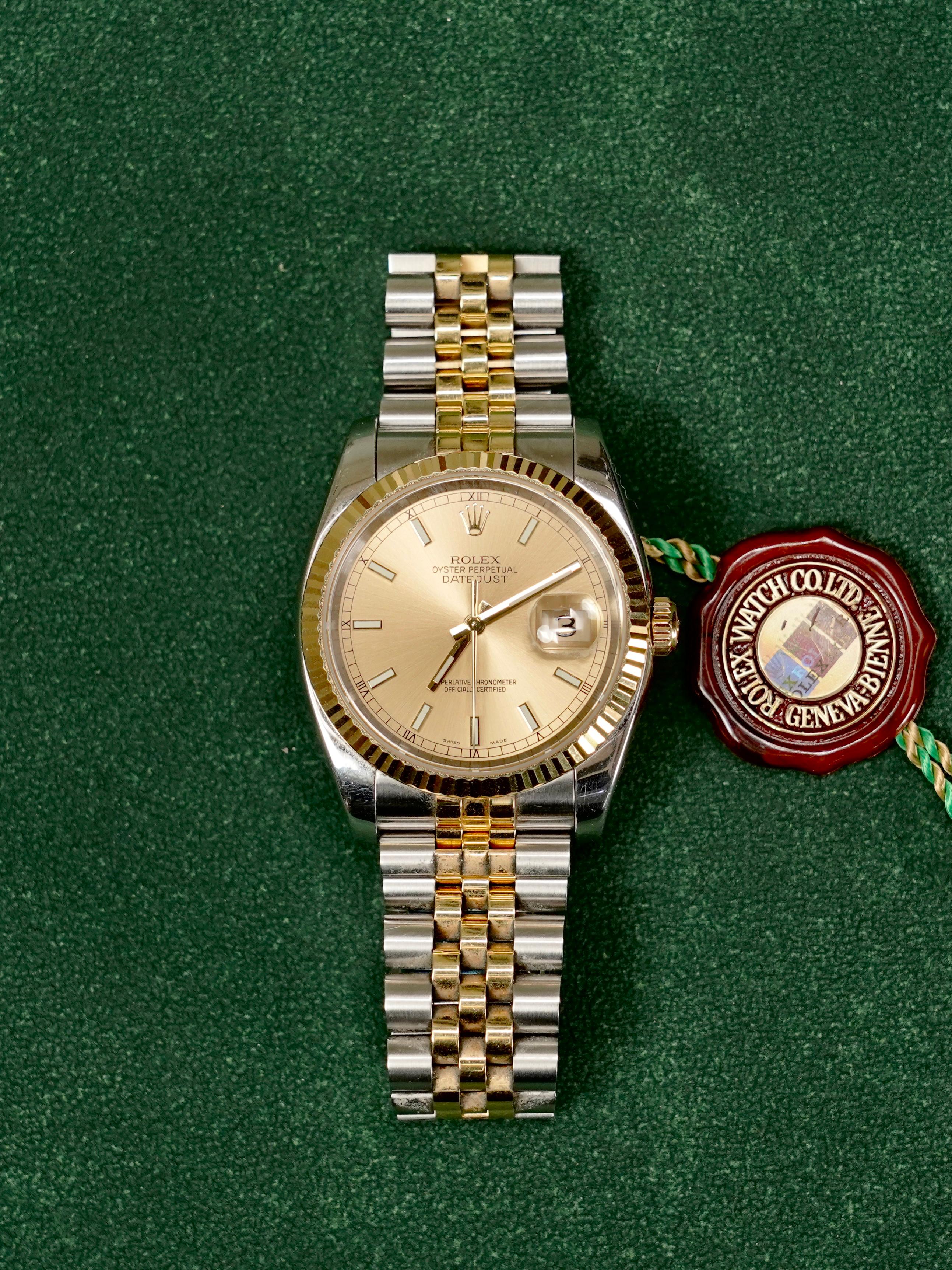 Rolex 116233 champ jubilee 2004 original paper