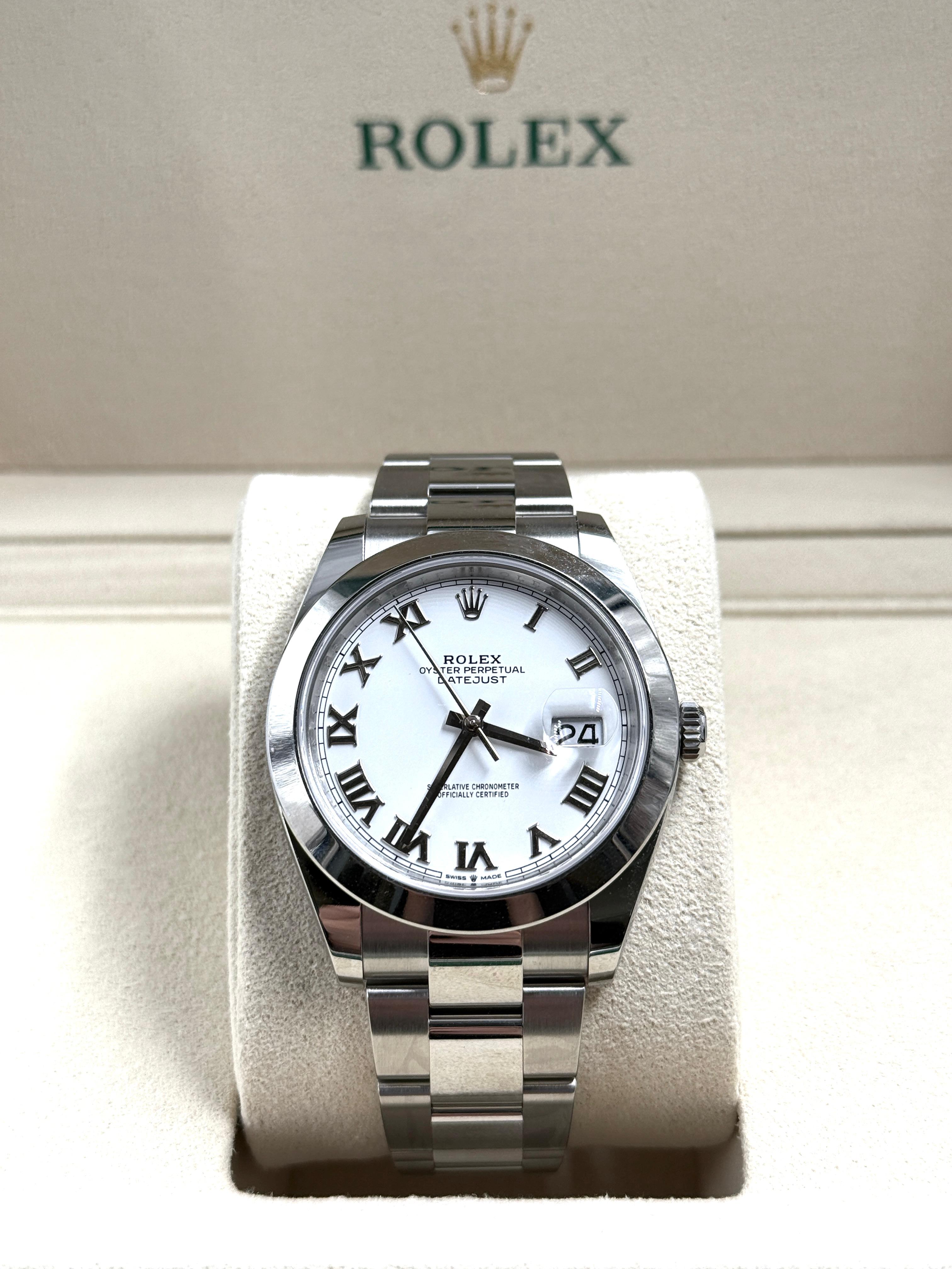 Rolex Datejust 41 126300 Weiße römische Auster 2024