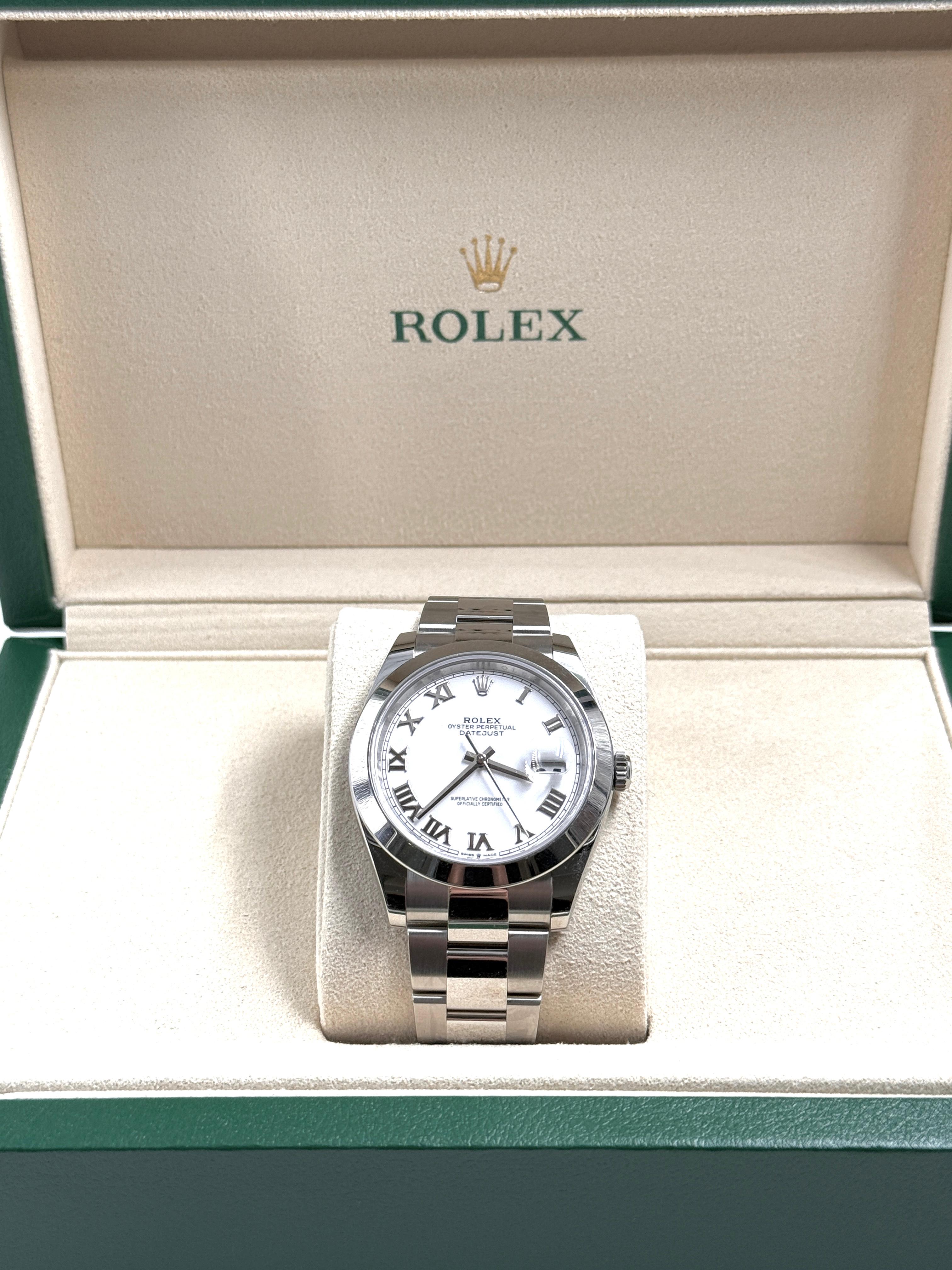 Rolex Datejust 41 126300 Weiße römische Auster 2024