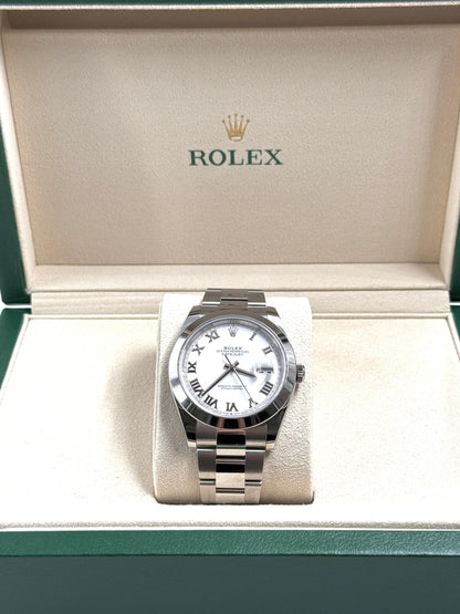 Rolex Datejust 41 126300 Weiße römische Auster 2024