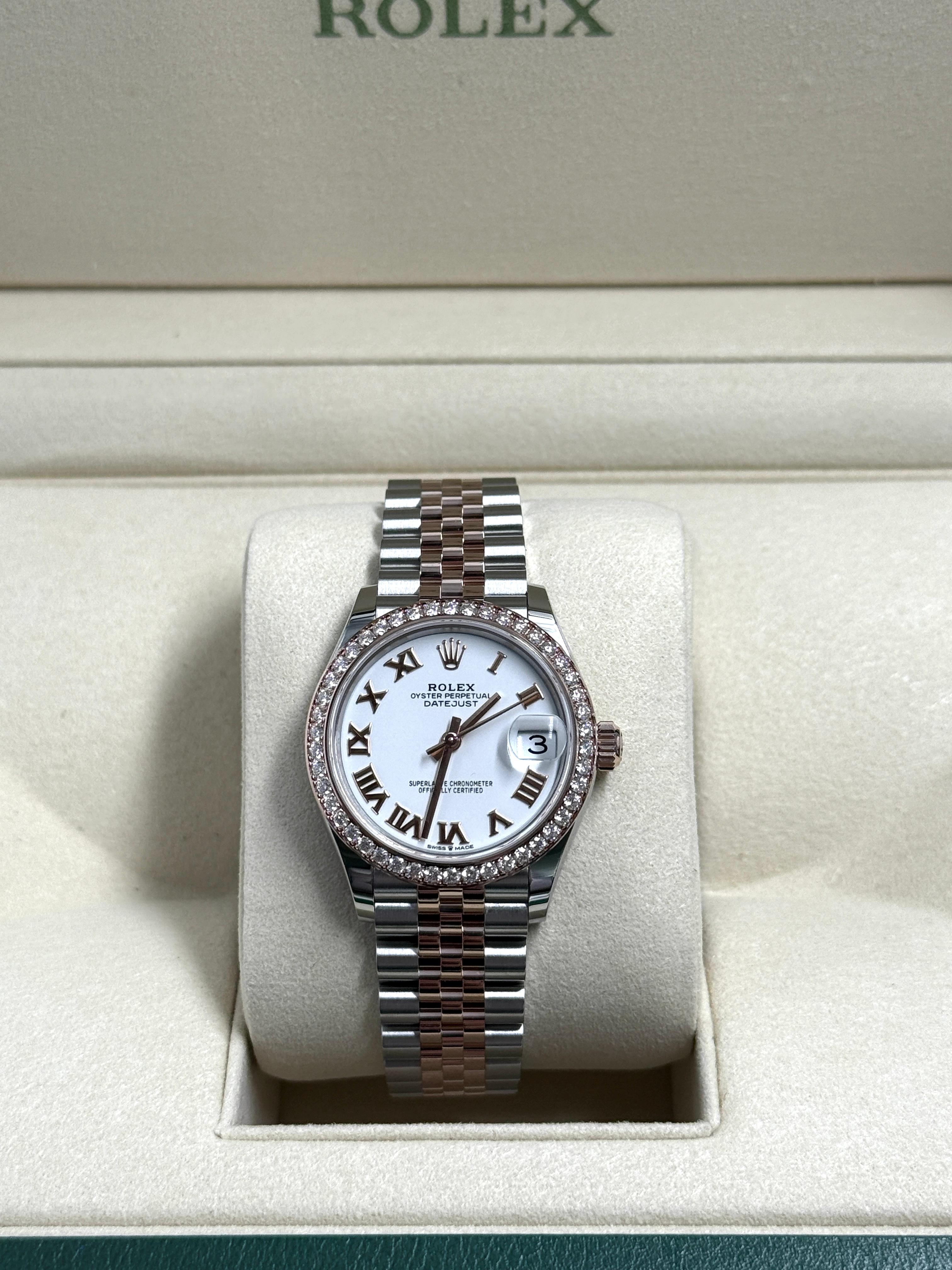 ROLEX Datejust 31MM  278381RBR WHITE ROMAN JUB
