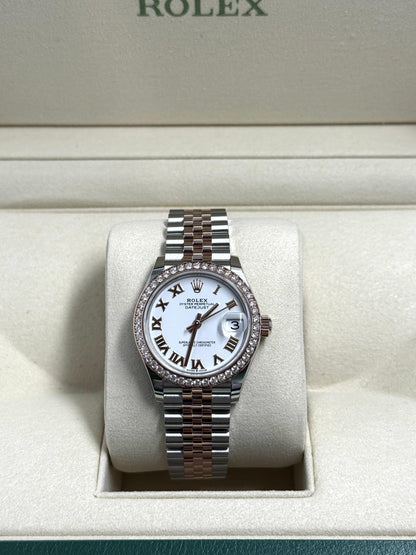 ROLEX Datejust 31MM  278381RBR WHITE ROMAN JUB