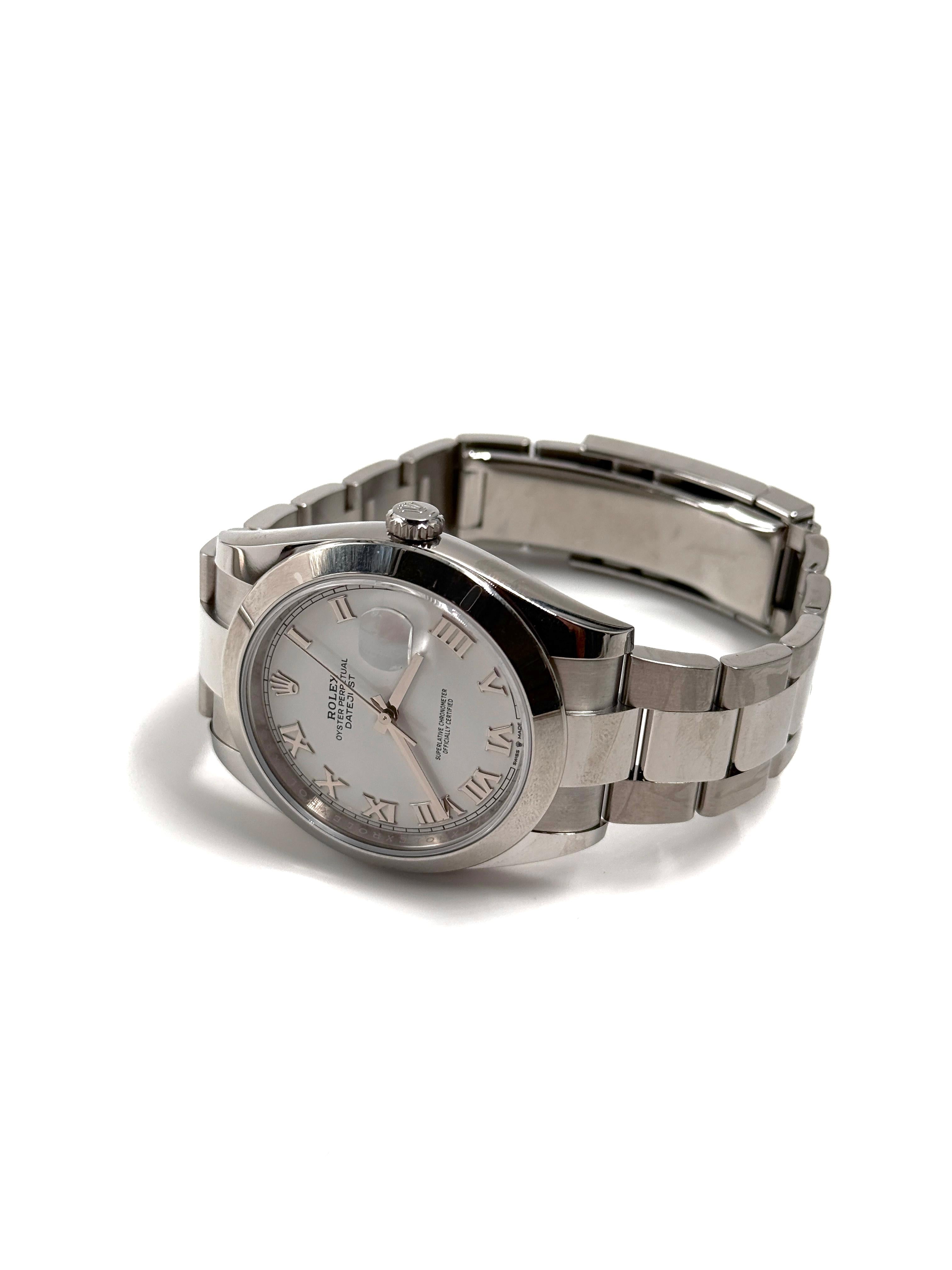 Rolex Datejust 41 126300 Weiße römische Auster 2024