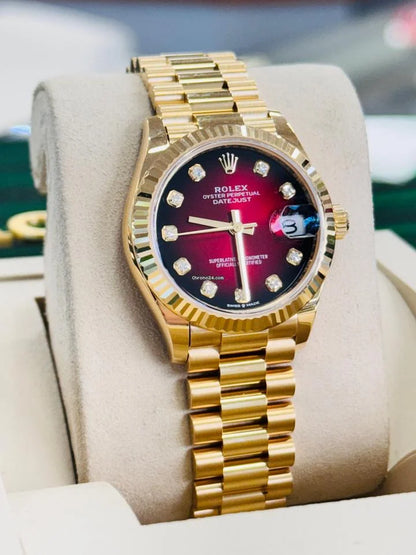 Rolex Datejust 31 278278G Red Ombre President Set with Diamonds 2025