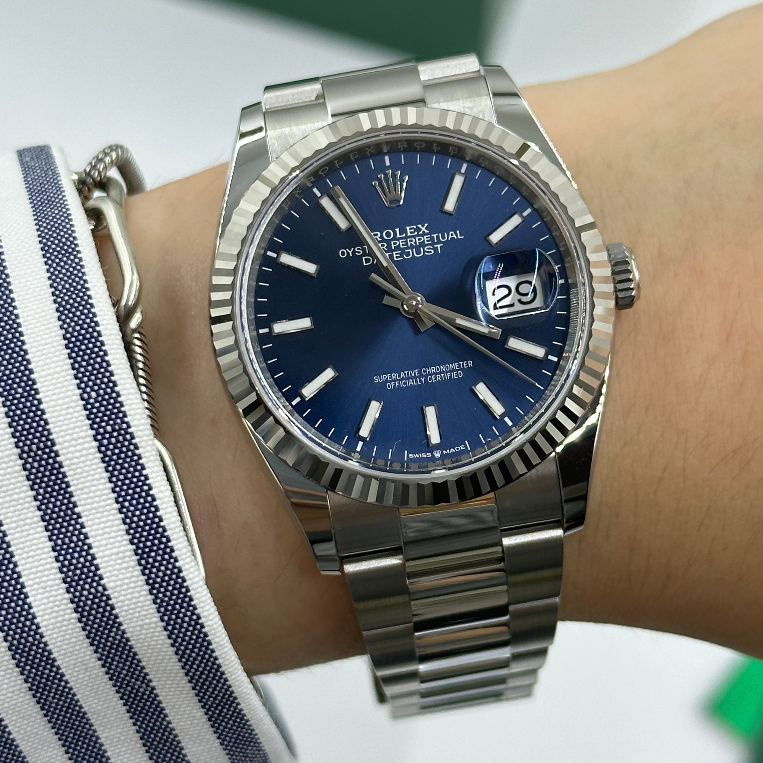 Rolex Datejust 36 126234 Blauer Index Oyster 2025
