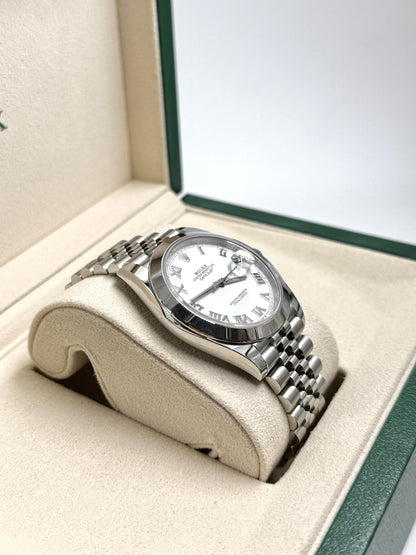 Rolex Datejust 41 126300 Weißes römisches Jubiläum 2024