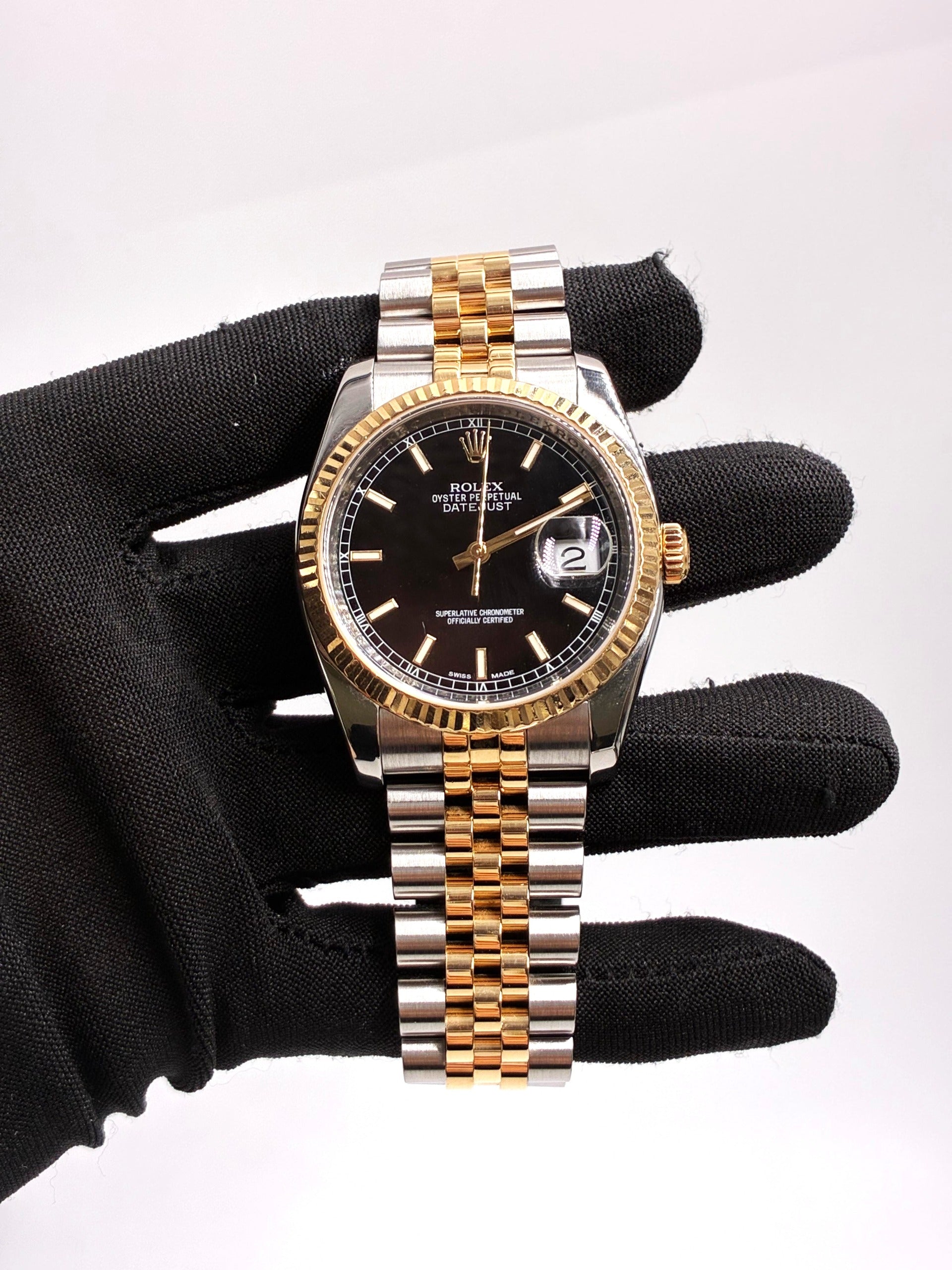 Rolex 116233 Black Index Jubilee 2014 Original Paper