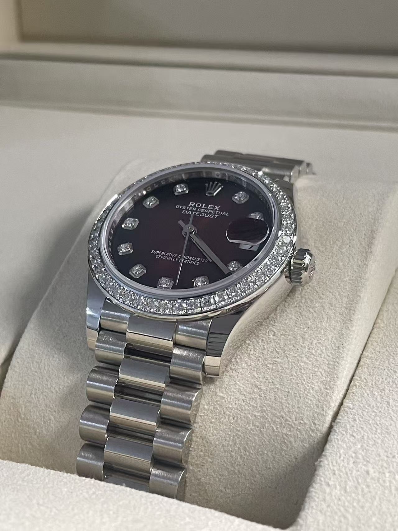 Rolex Datejust 31 278289RBR Red Ombre Set with Diamonds