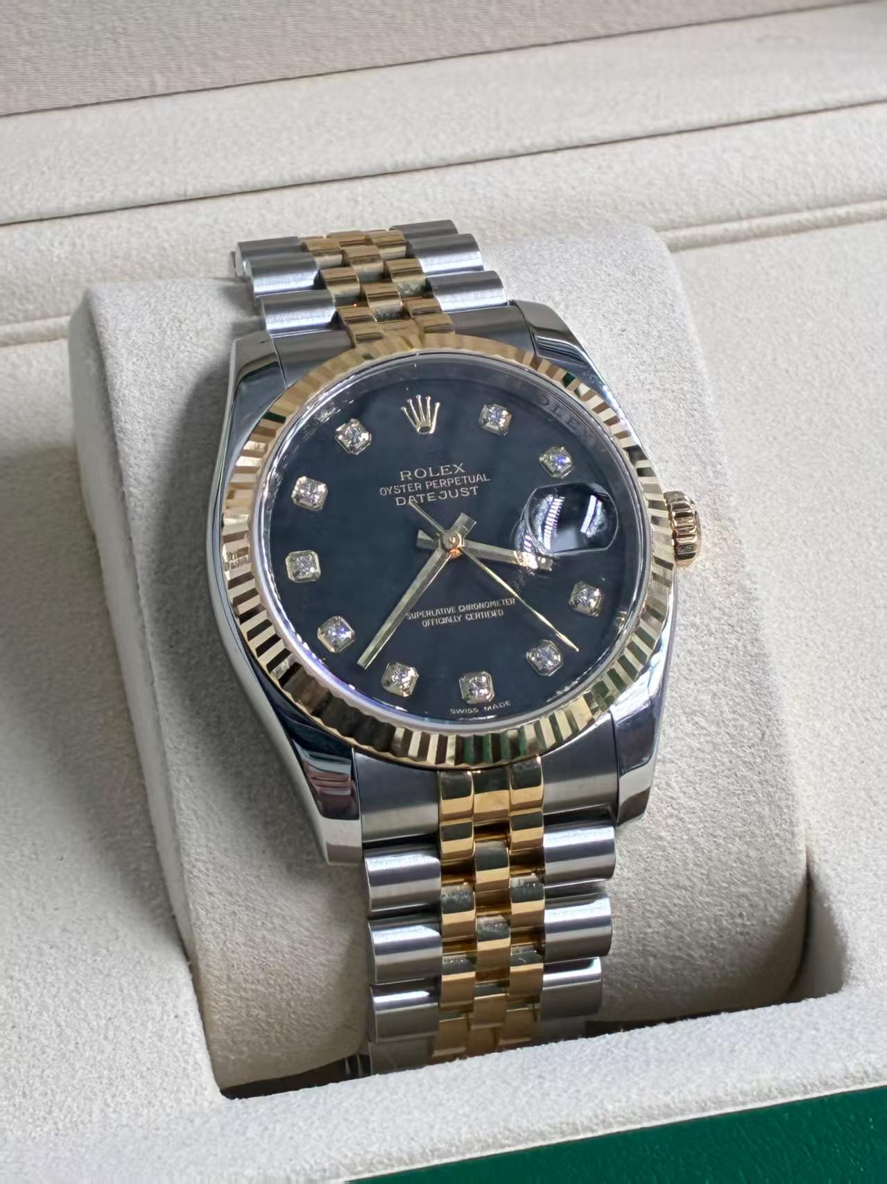 Rolex Datejust 36   116233G BLACK JUB  2009 full set
