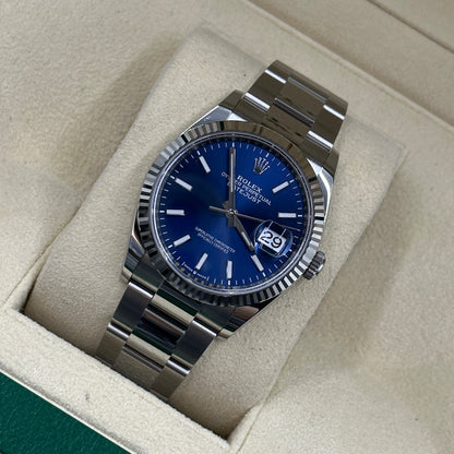 Rolex Datejust 36 126234 Blauer Index Oyster 2025
