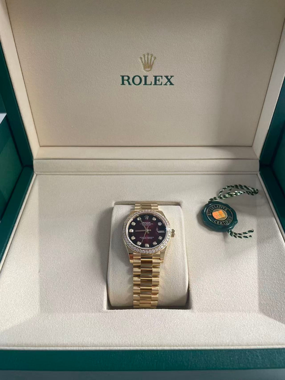 Rolex Datejust 31 278288RBR G Red Ombre President 2026