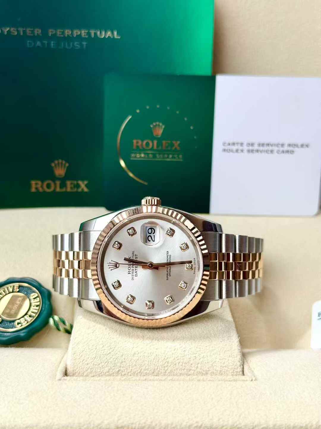 Rolex 116231 silver  diamond  jubilee  22links