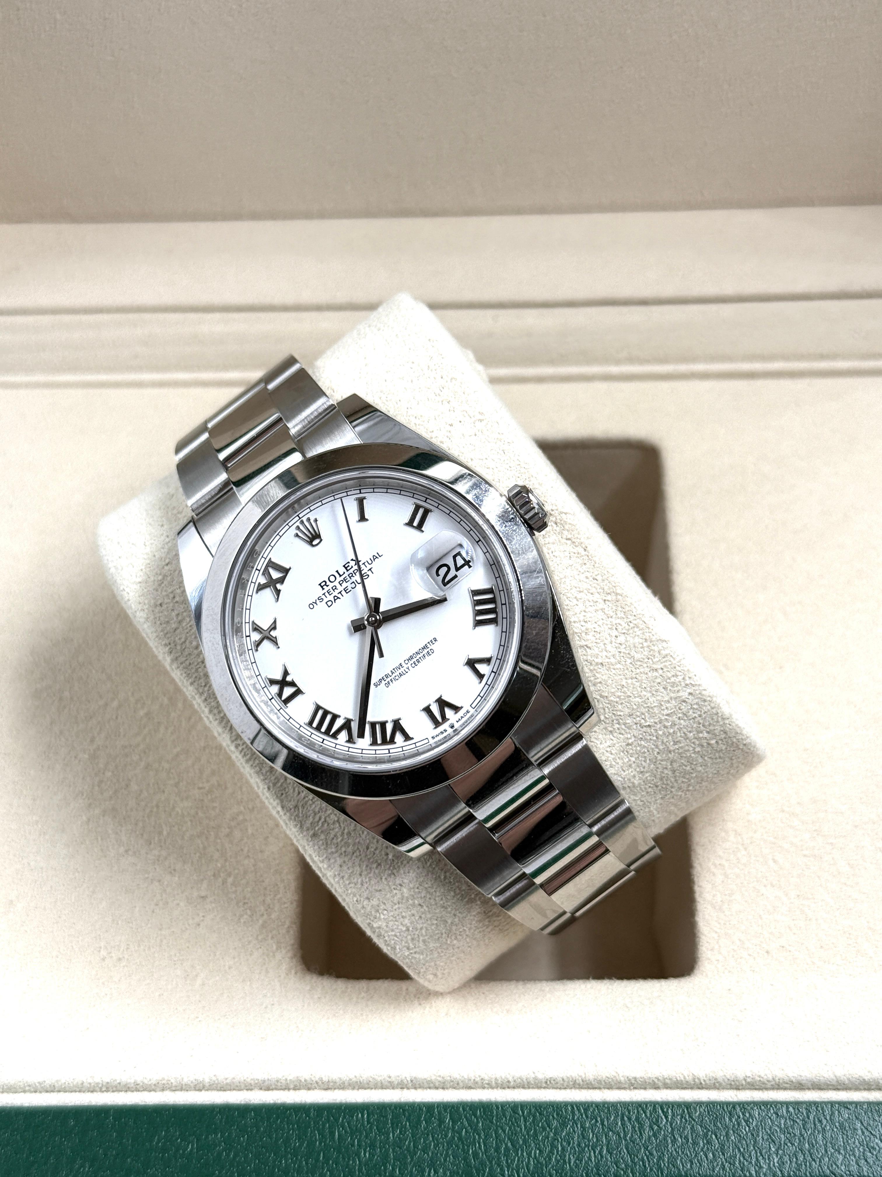 Rolex Datejust 41 126300 Weiße römische Auster 2024