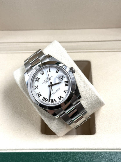 Rolex Datejust 41 126300 Weiße römische Auster 2024