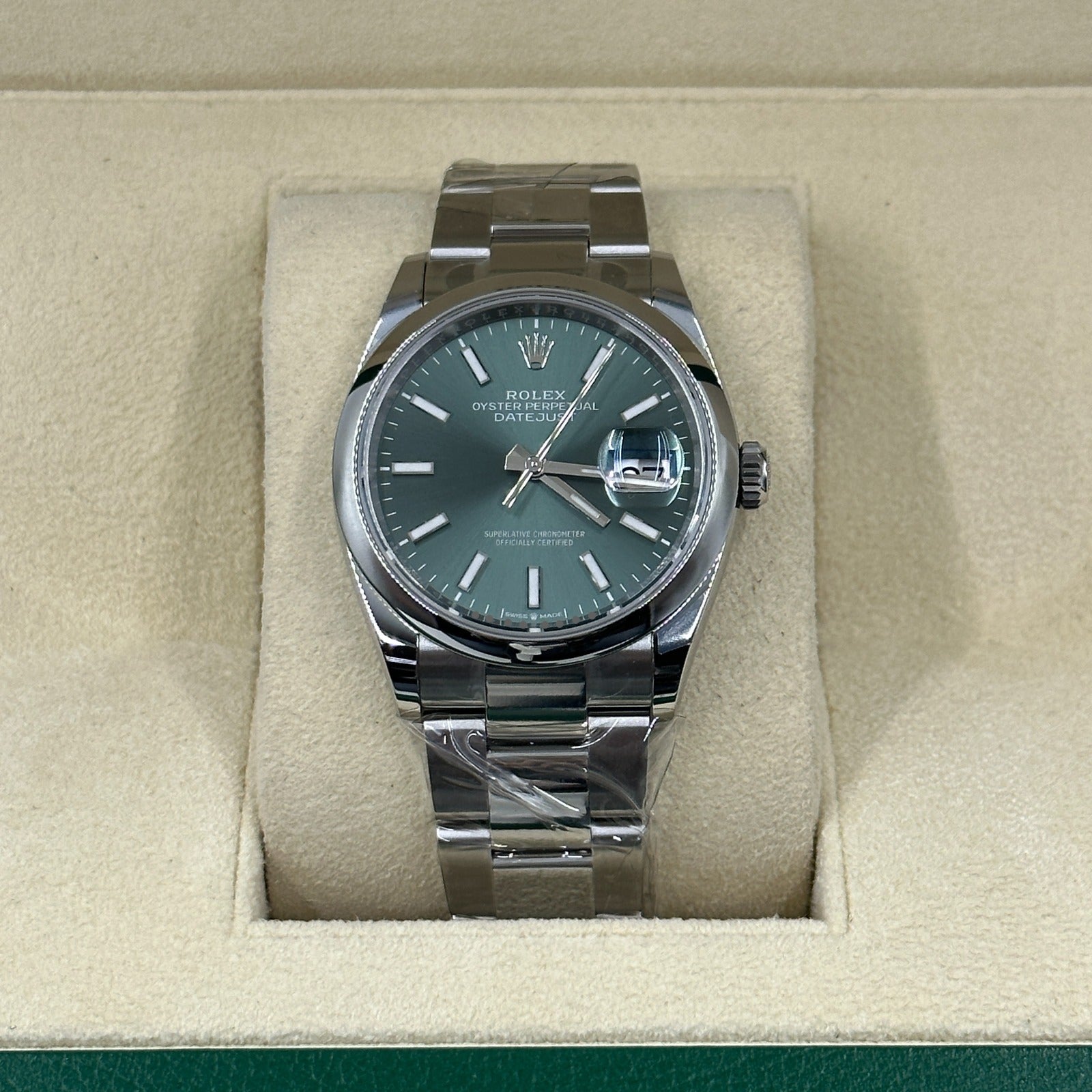 Rolex Datejust 36 126200 GREEN INDEX OYS
