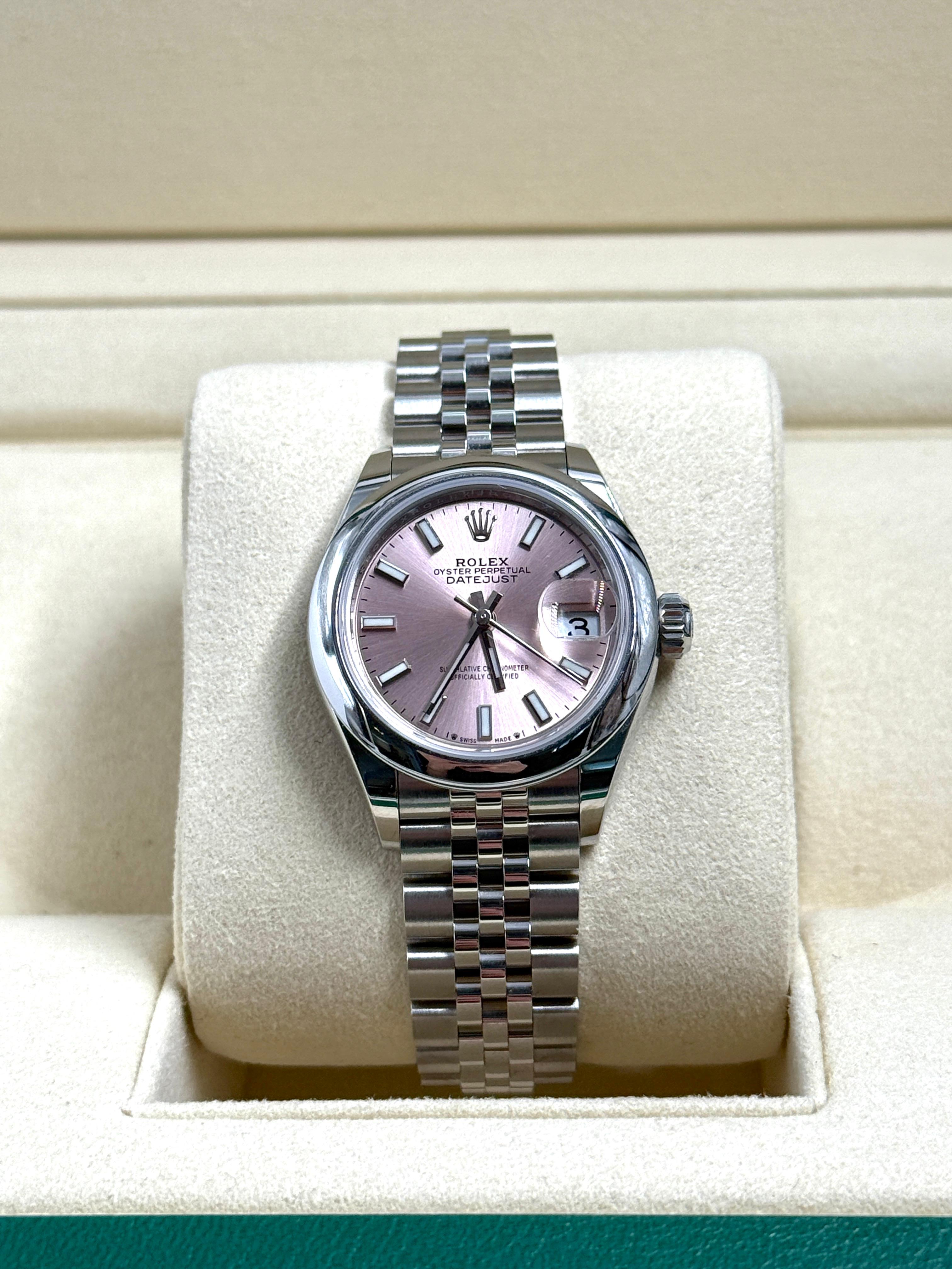 Rolex Lady-Datejust 279160 Pink Index Jubilee 2025