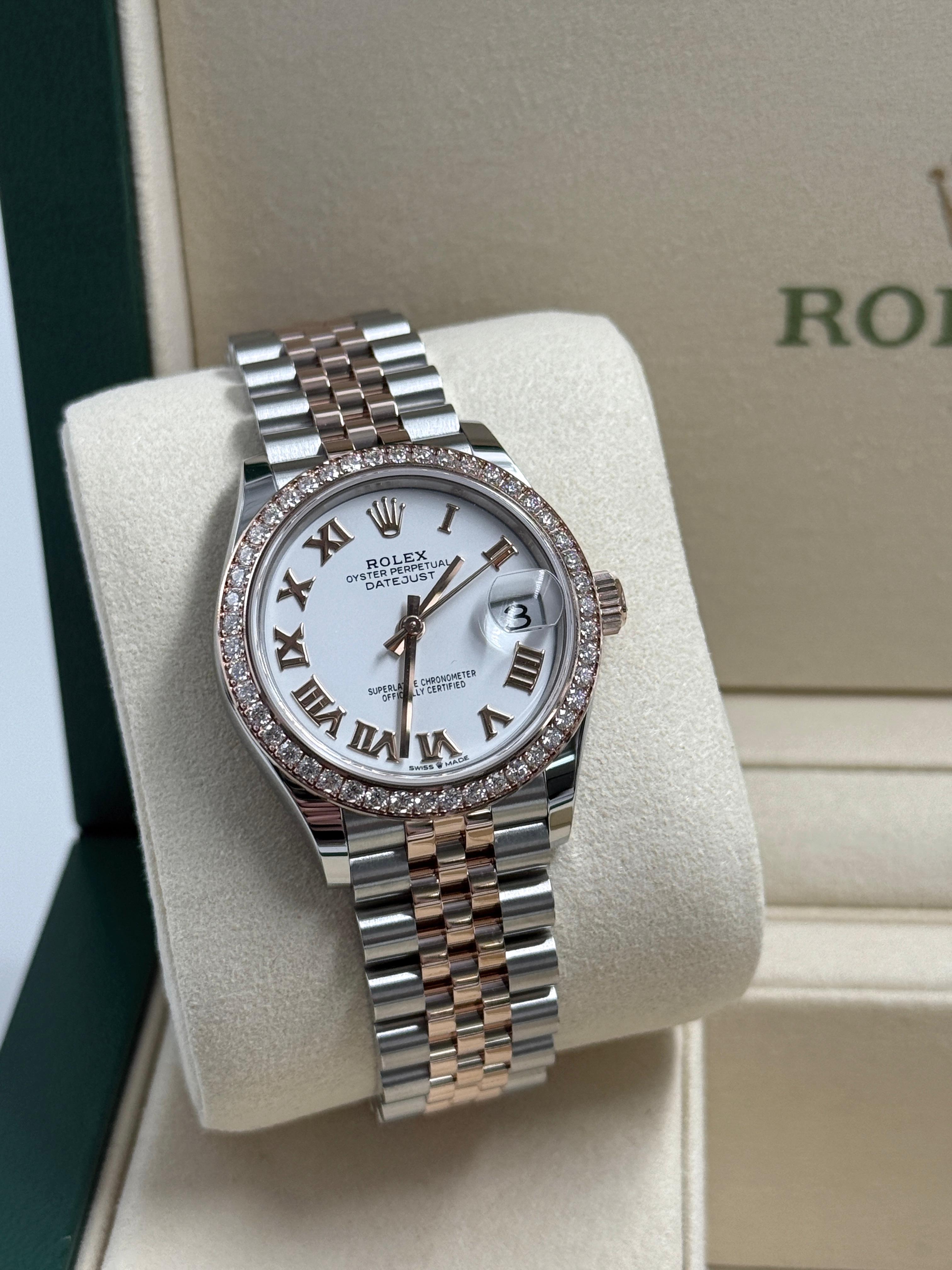 ROLEX Datejust 31MM  278381RBR WHITE ROMAN JUB