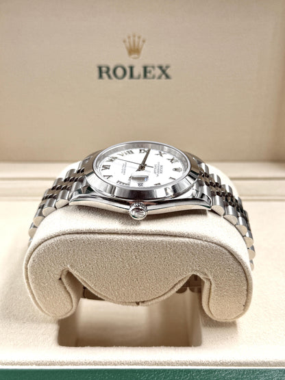 Rolex Datejust 41 126300 Weißes römisches Jubiläum 2024