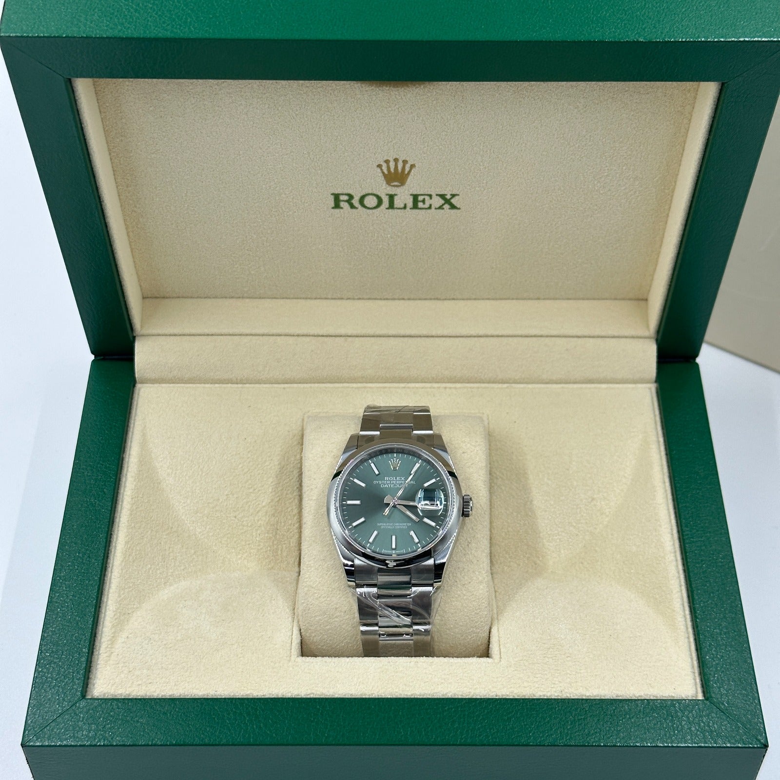 Rolex Datejust 36 126200 GREEN INDEX OYS