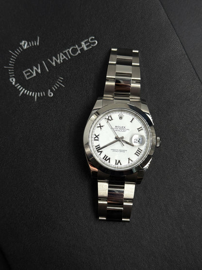 Rolex Datejust 41 126300 Weiße römische Auster 2024