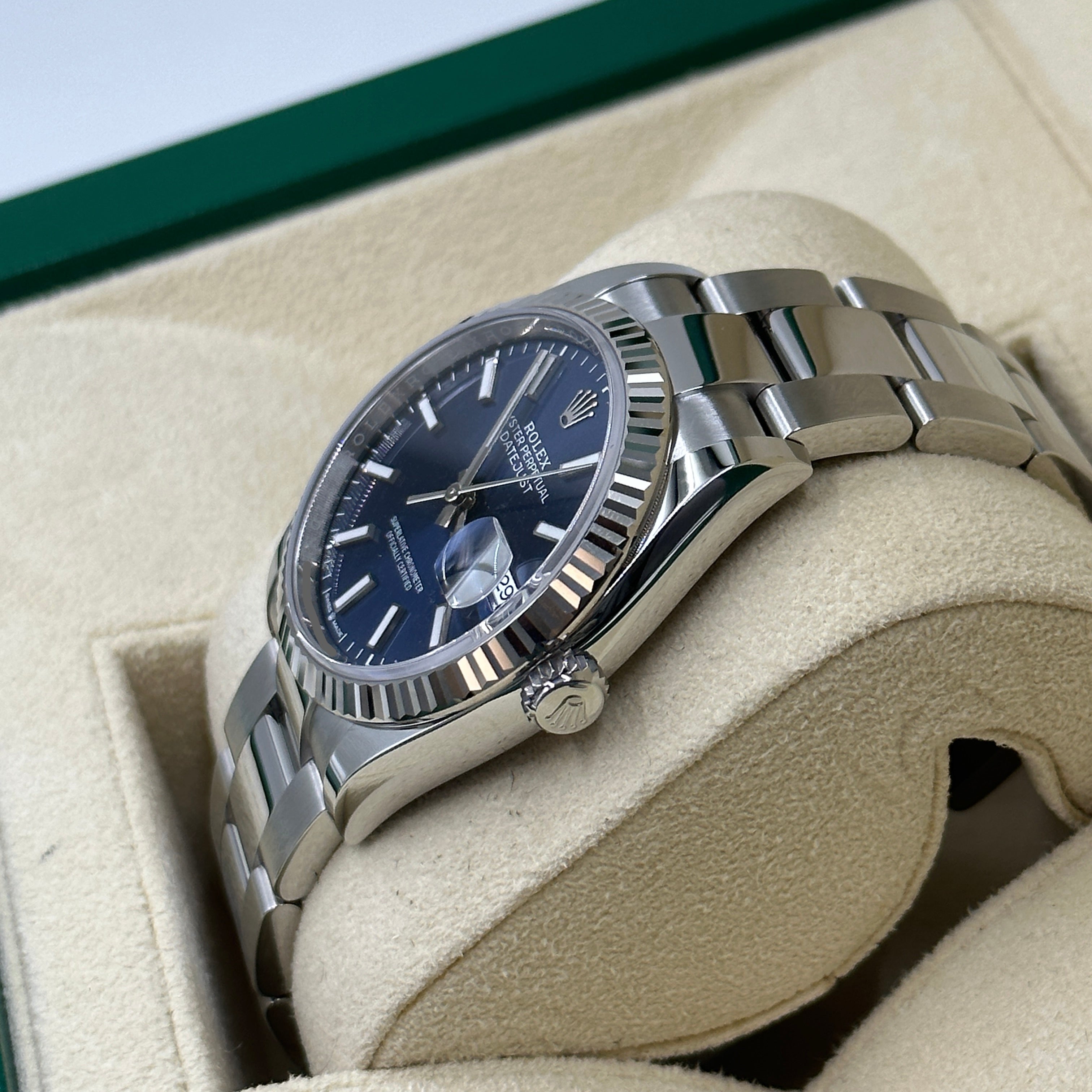 Rolex Datejust 36 126234 Blauer Index Oyster 2025