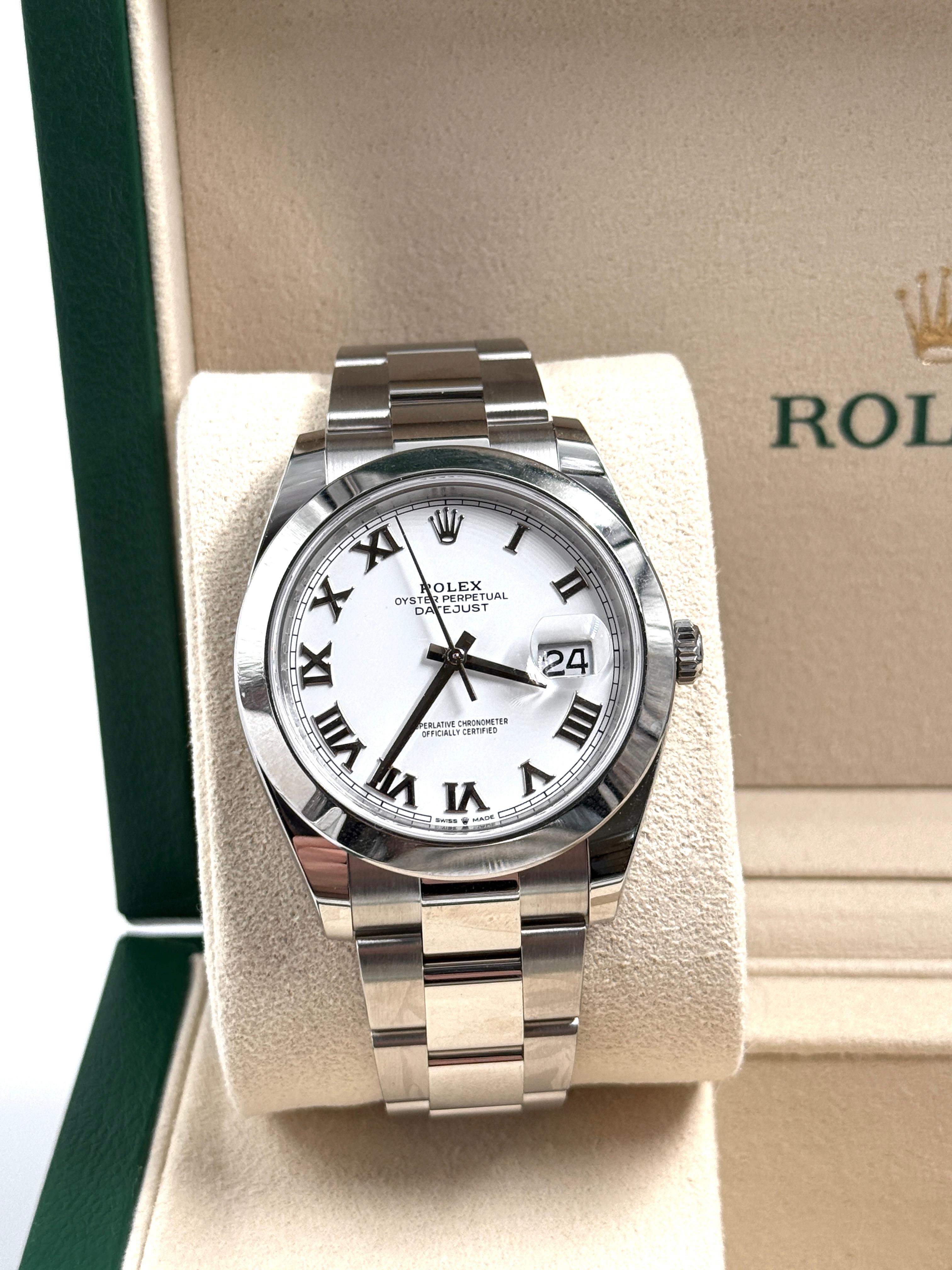 Rolex Datejust 41 126300 Weiße römische Auster 2024