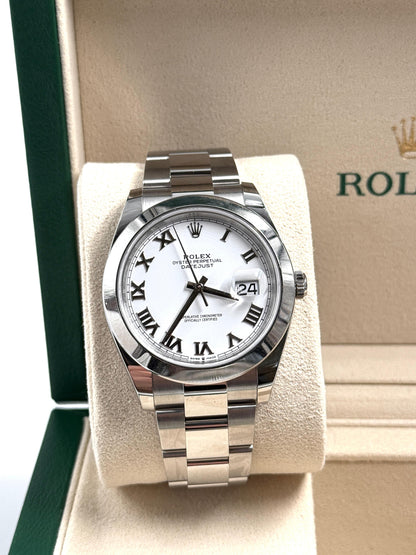 Rolex Datejust 41 126300 Weiße römische Auster 2024