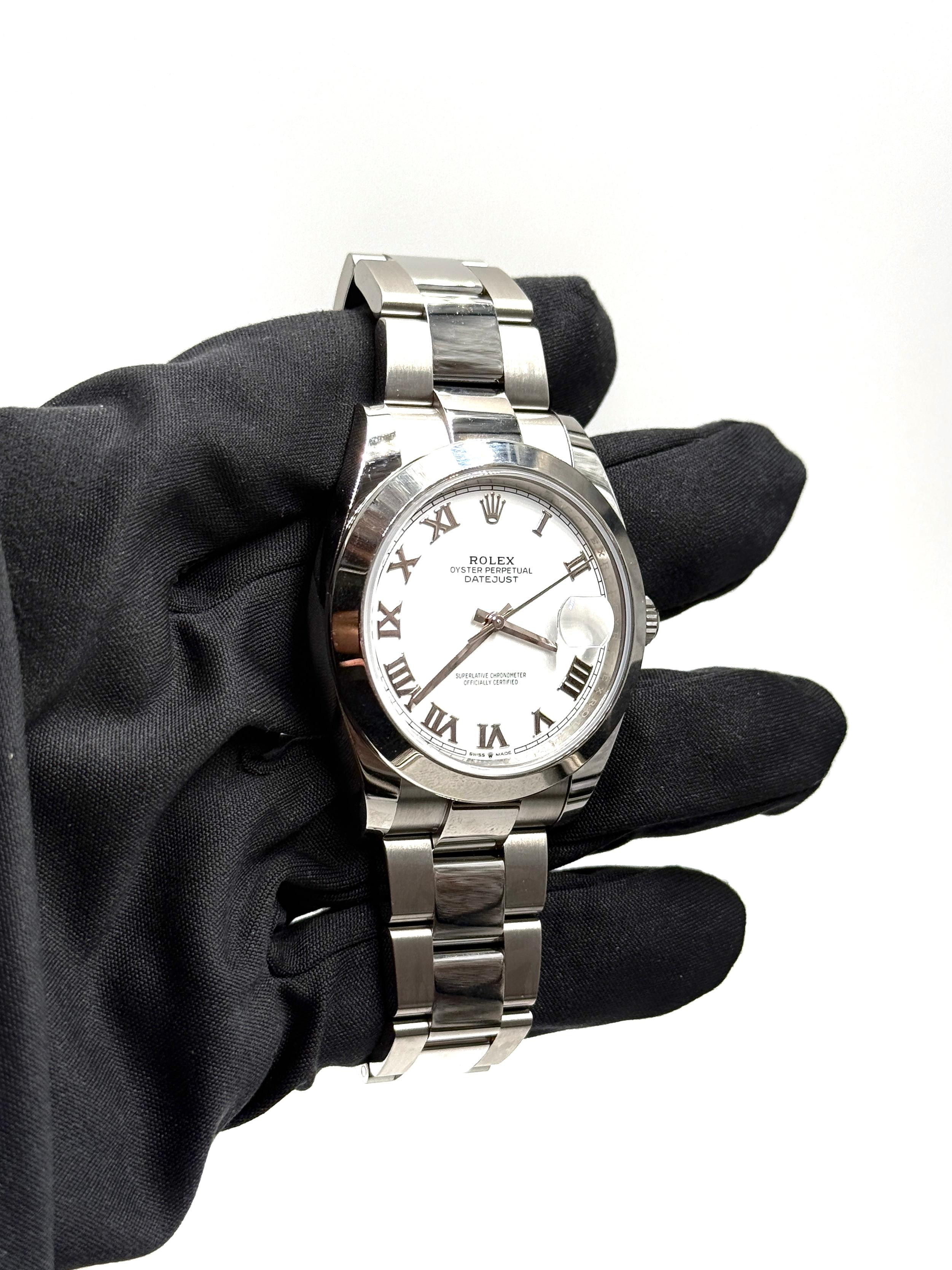 Rolex Datejust 41 126300 Weiße römische Auster 2024